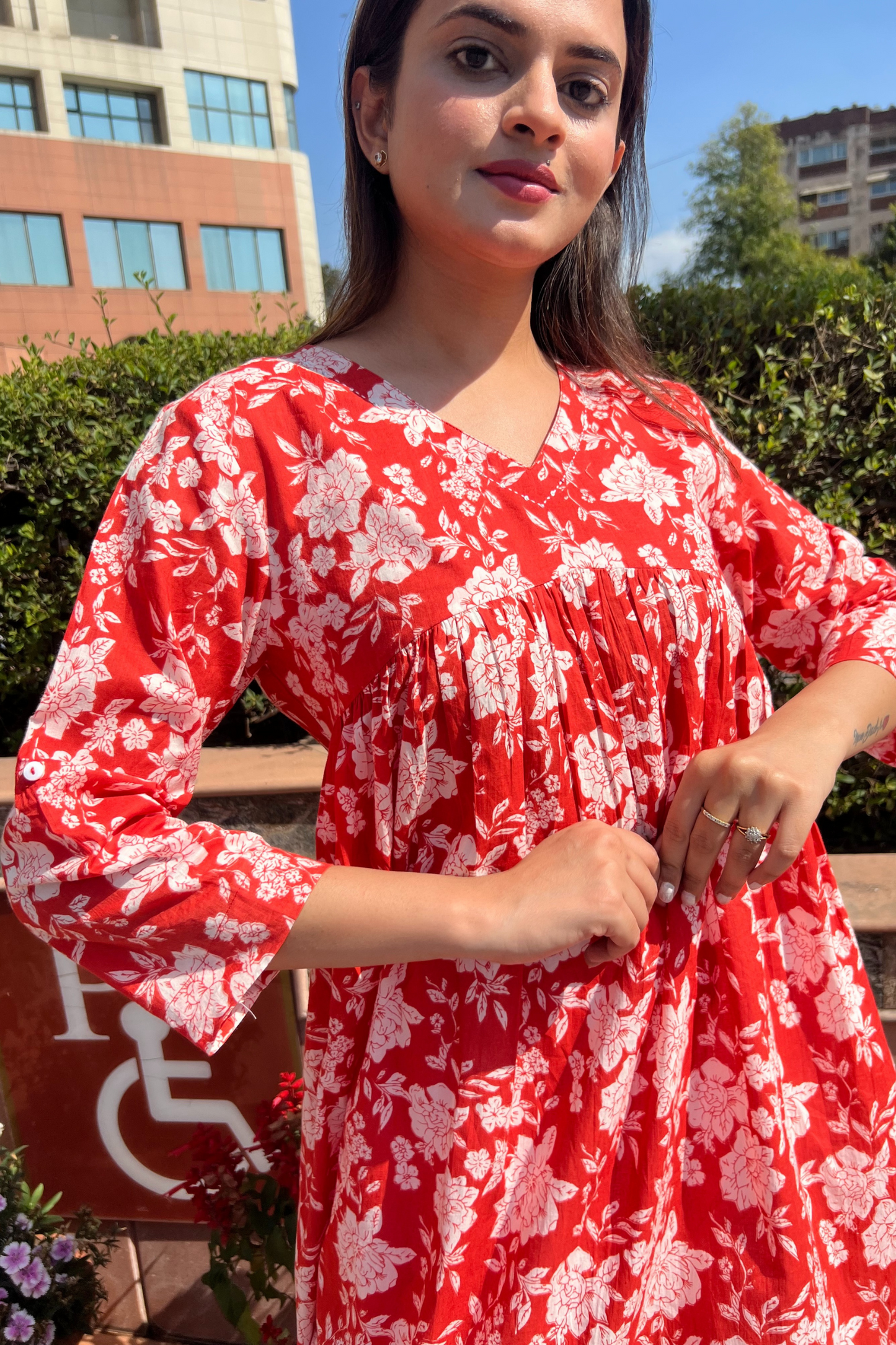 Floral Print Kurta