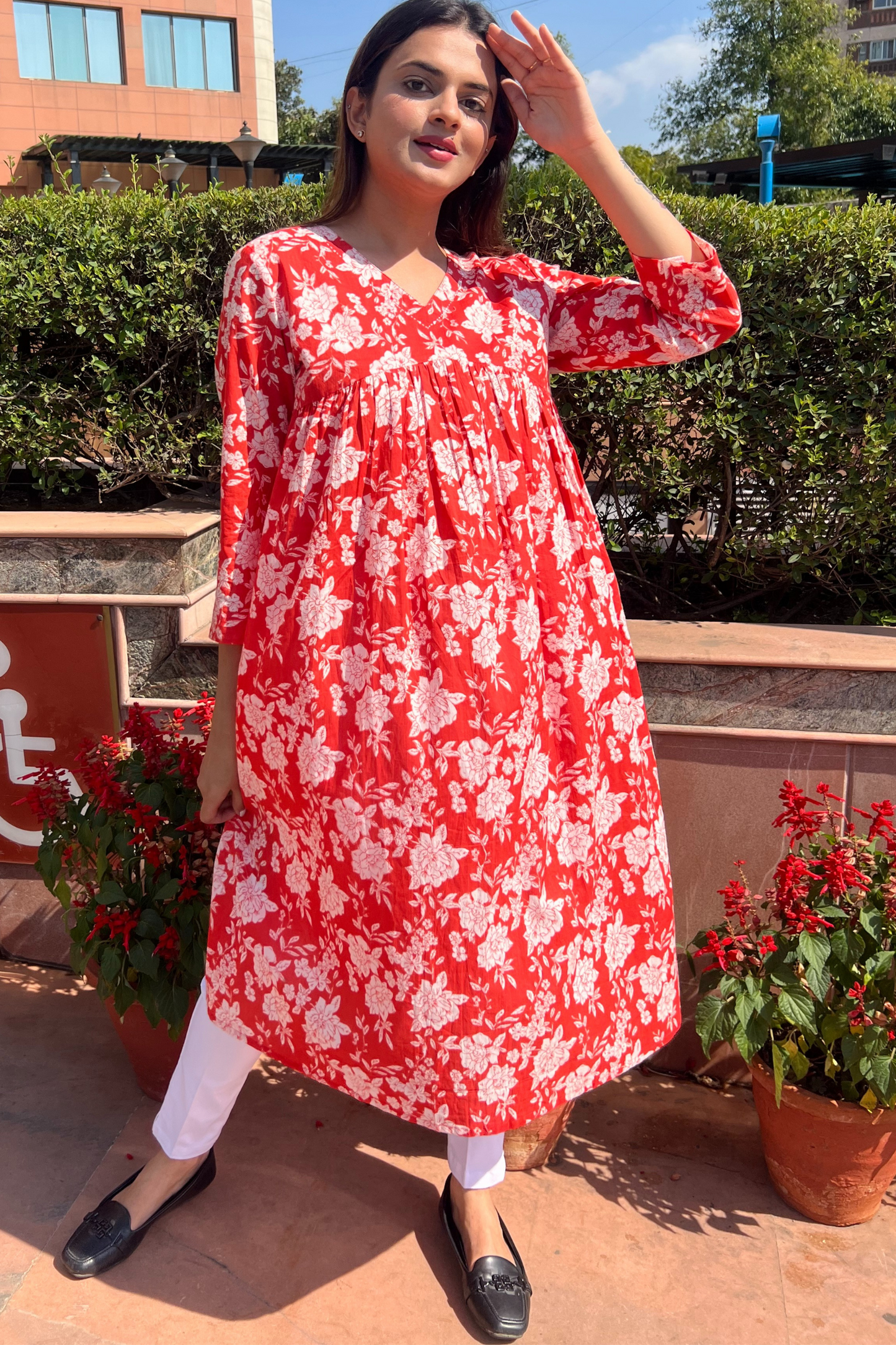 Floral Print Kurta