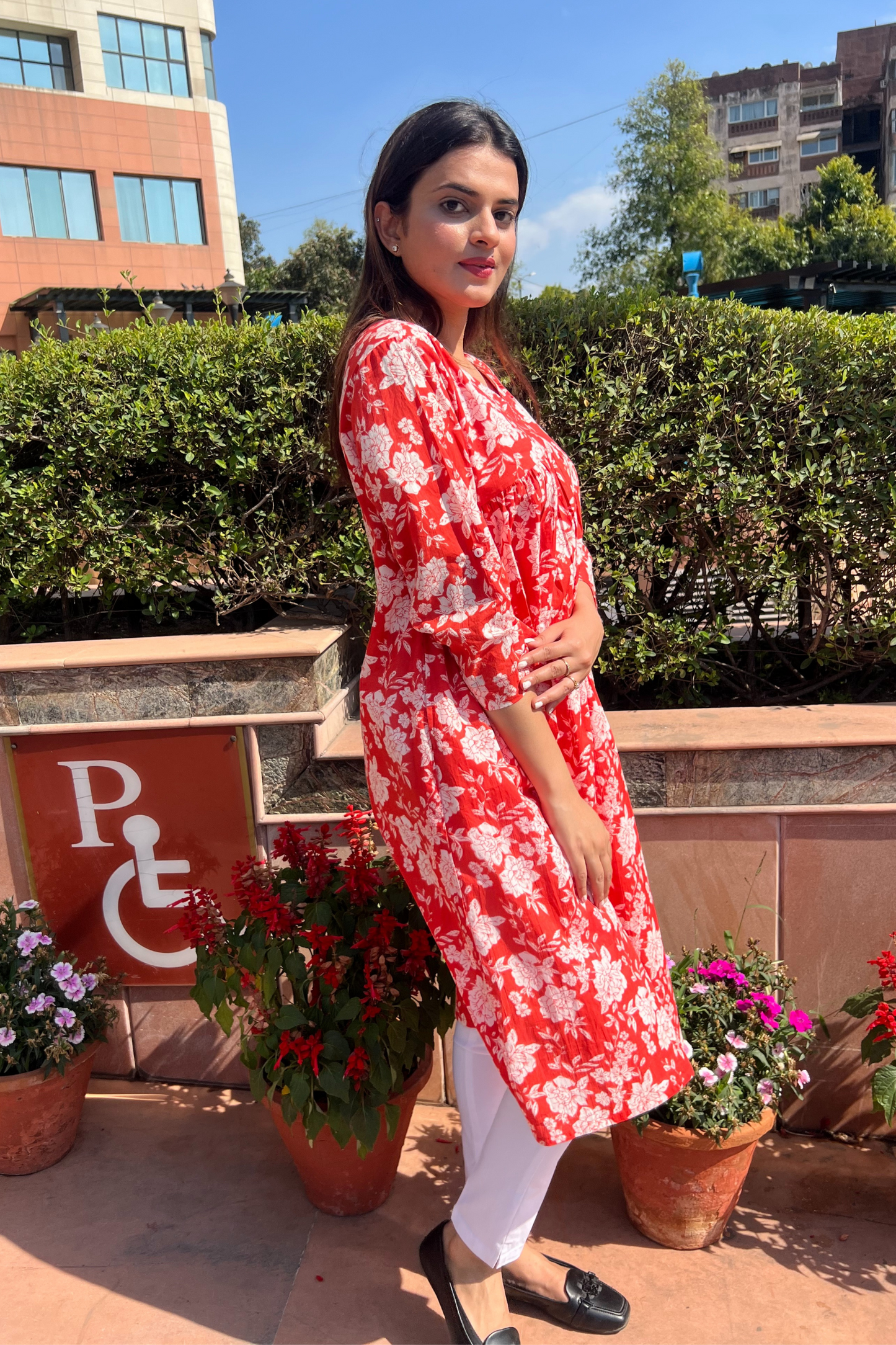 Floral Print Kurta