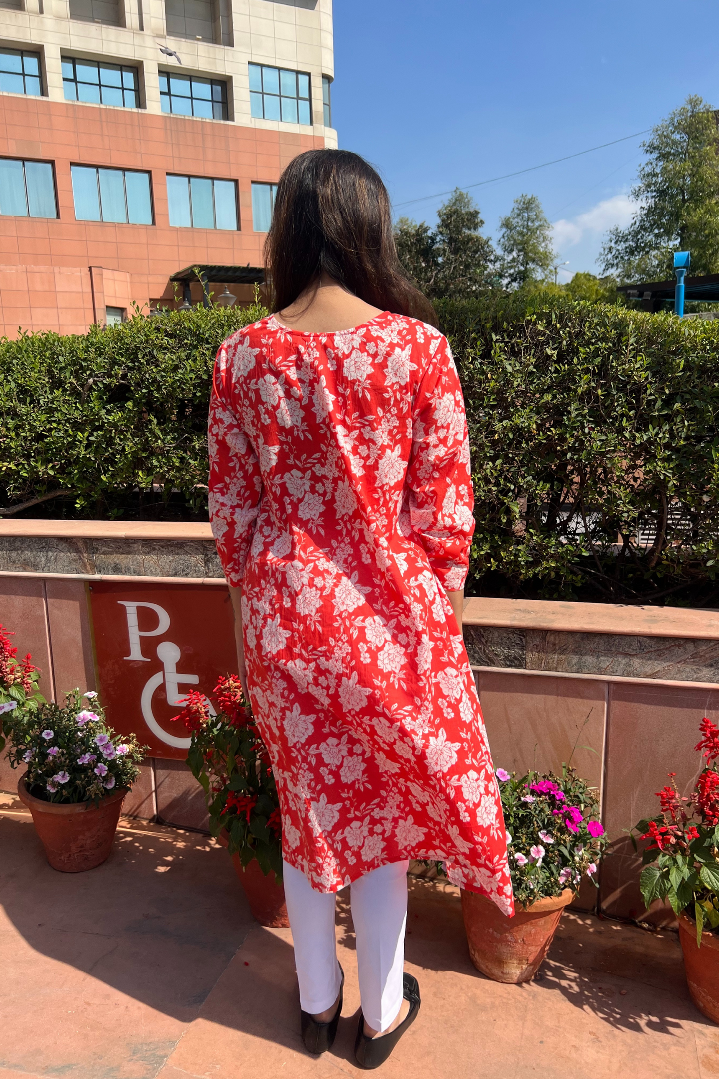 Floral Print Kurta