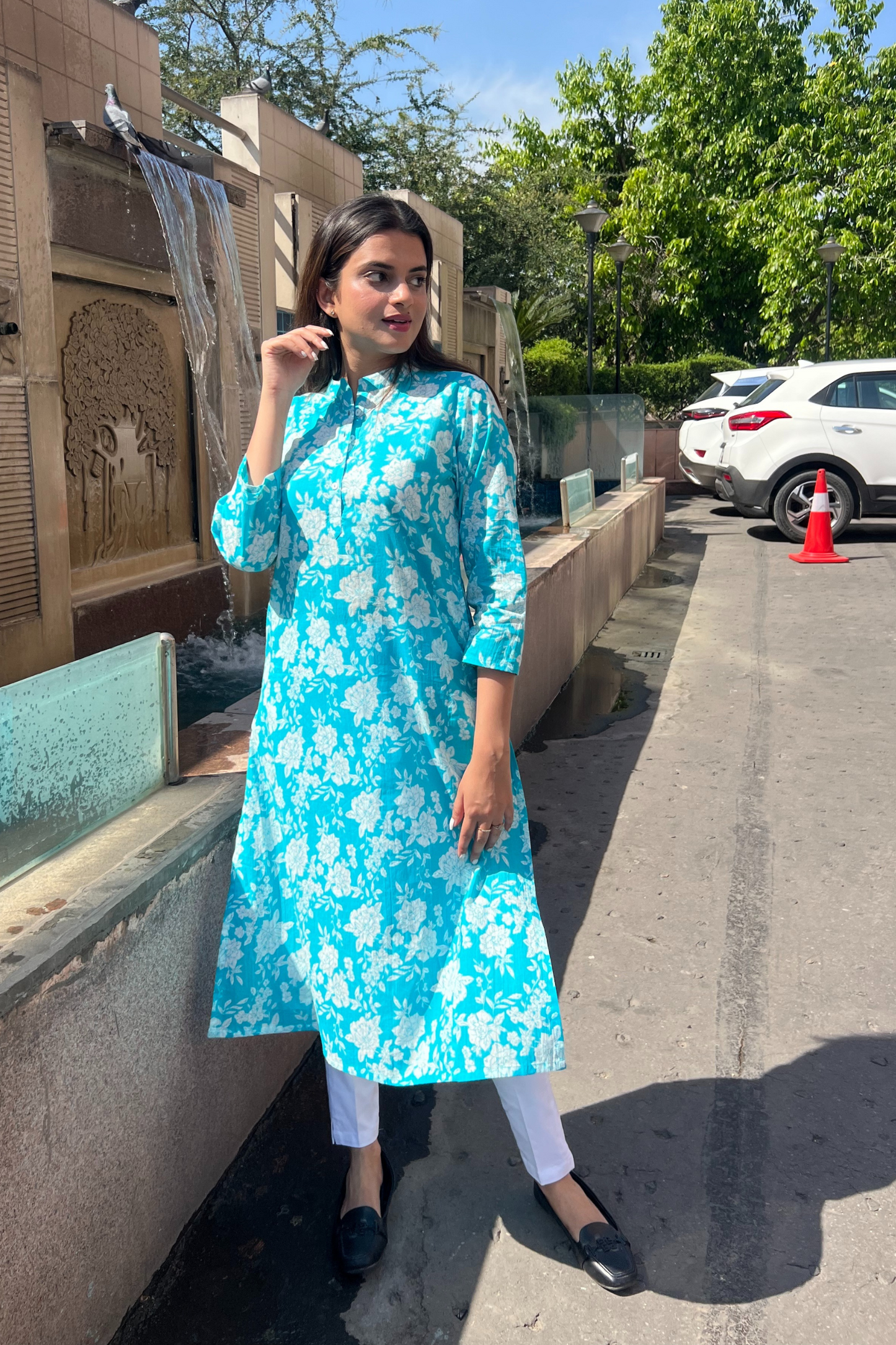 Floral Print Kurta
