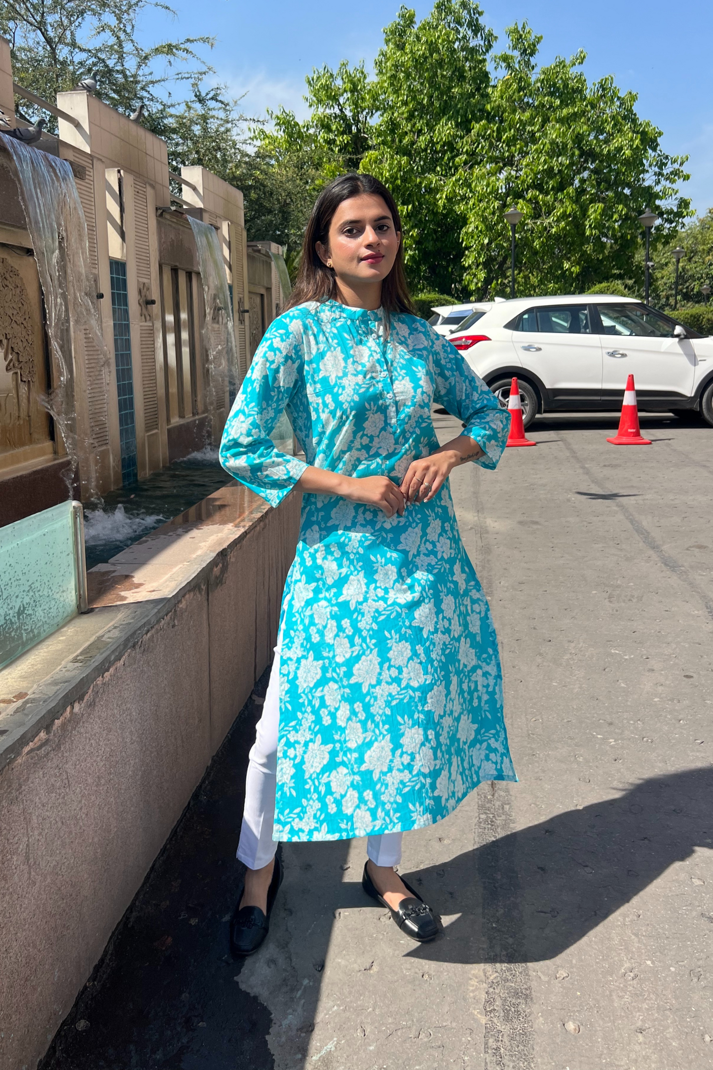 Floral Print Kurta