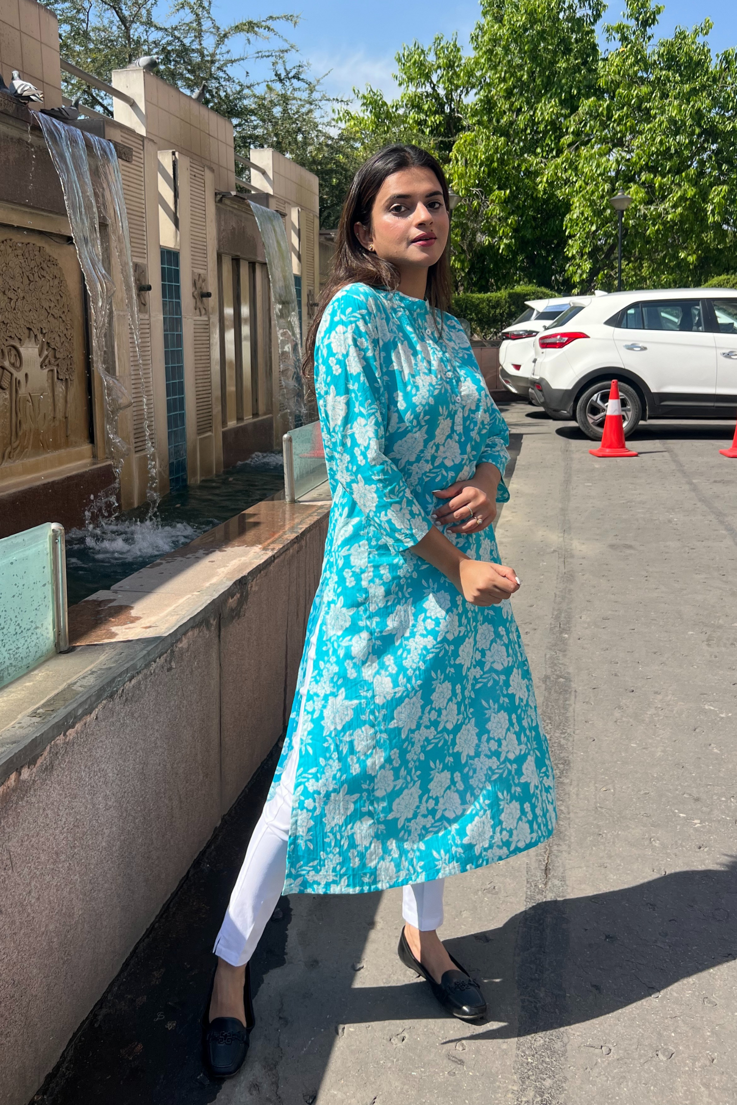 Floral Print Kurta
