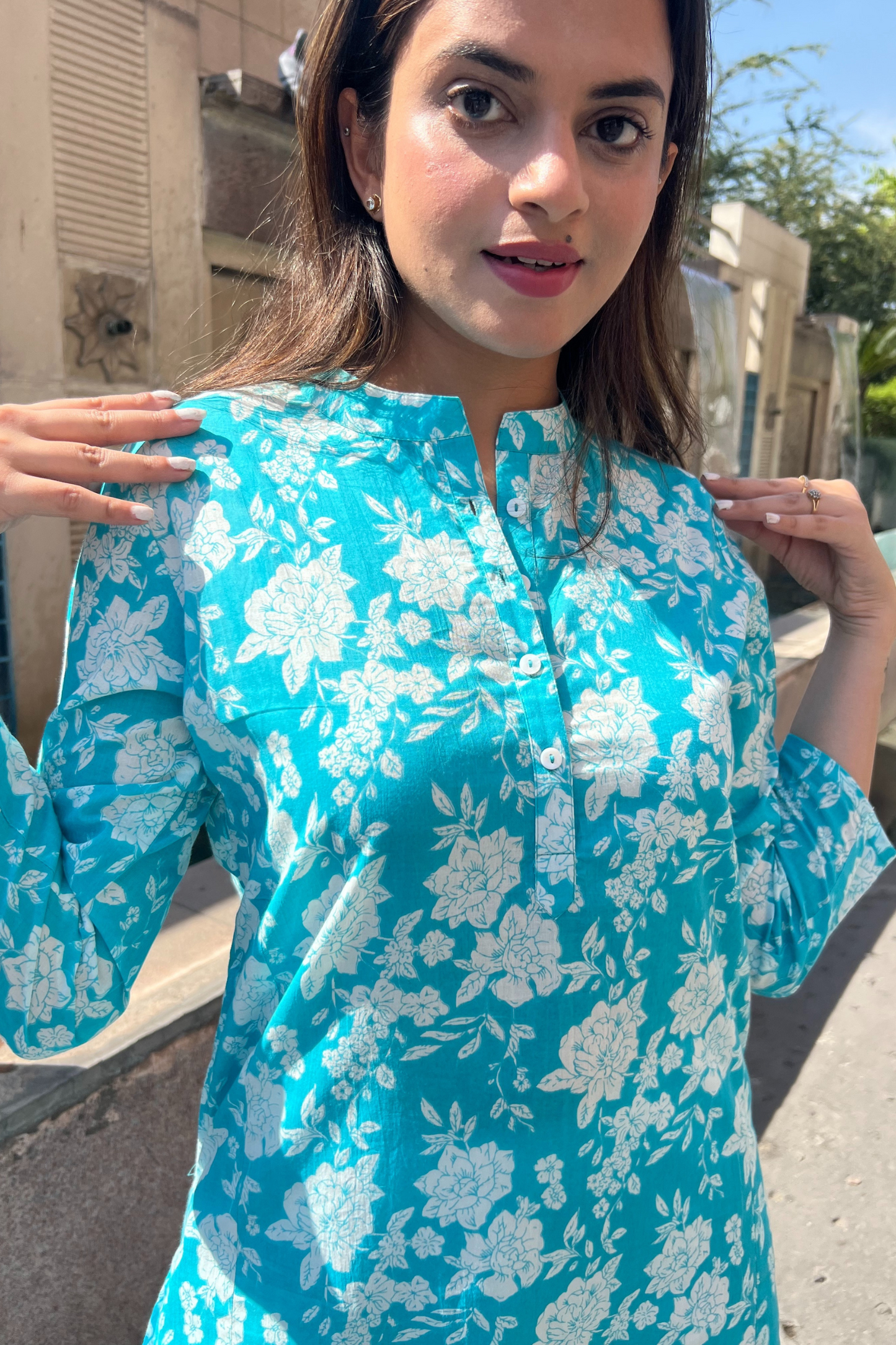 Floral Print Kurta