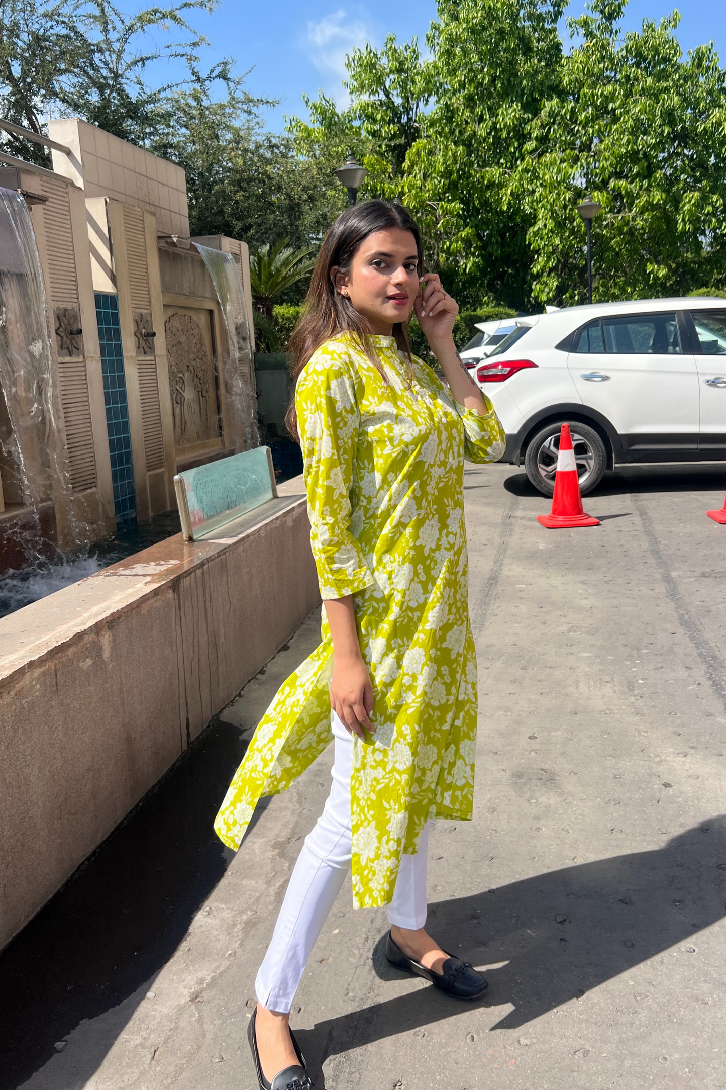 Floral Print Kurta