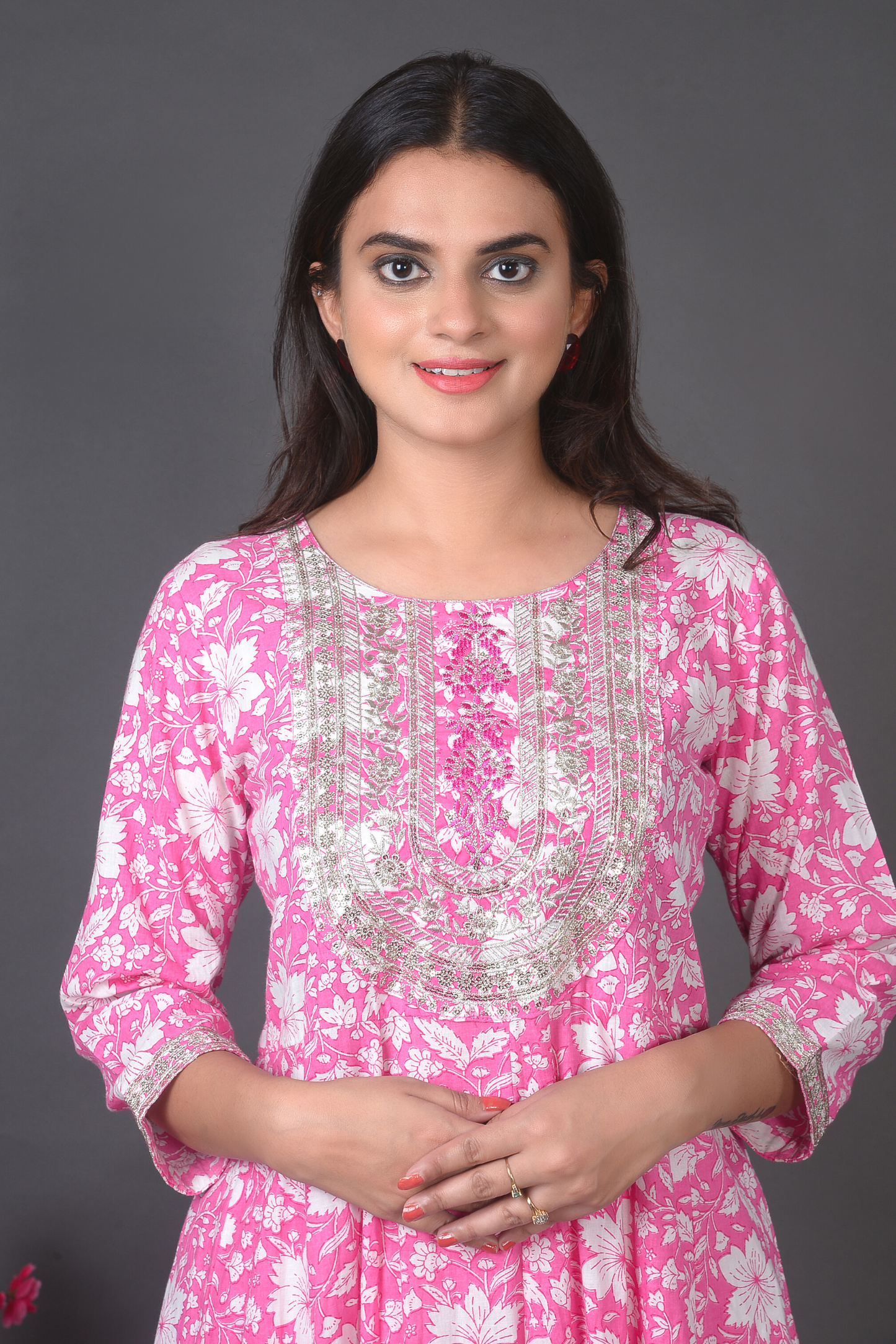 Anarkali Floral Print Co-ord Set