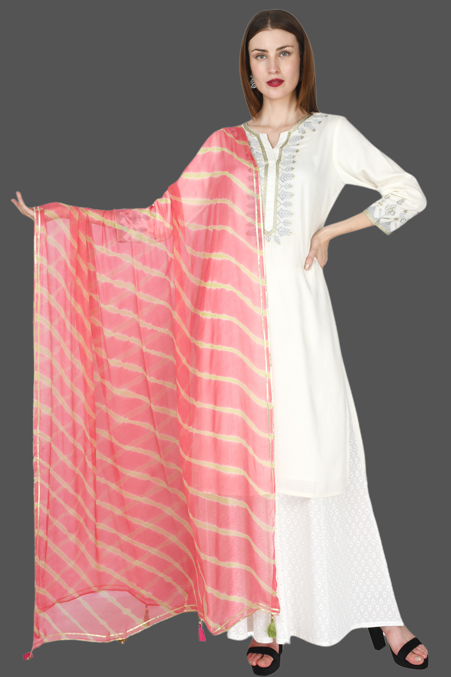 Chiffon Laharia Dupatta
