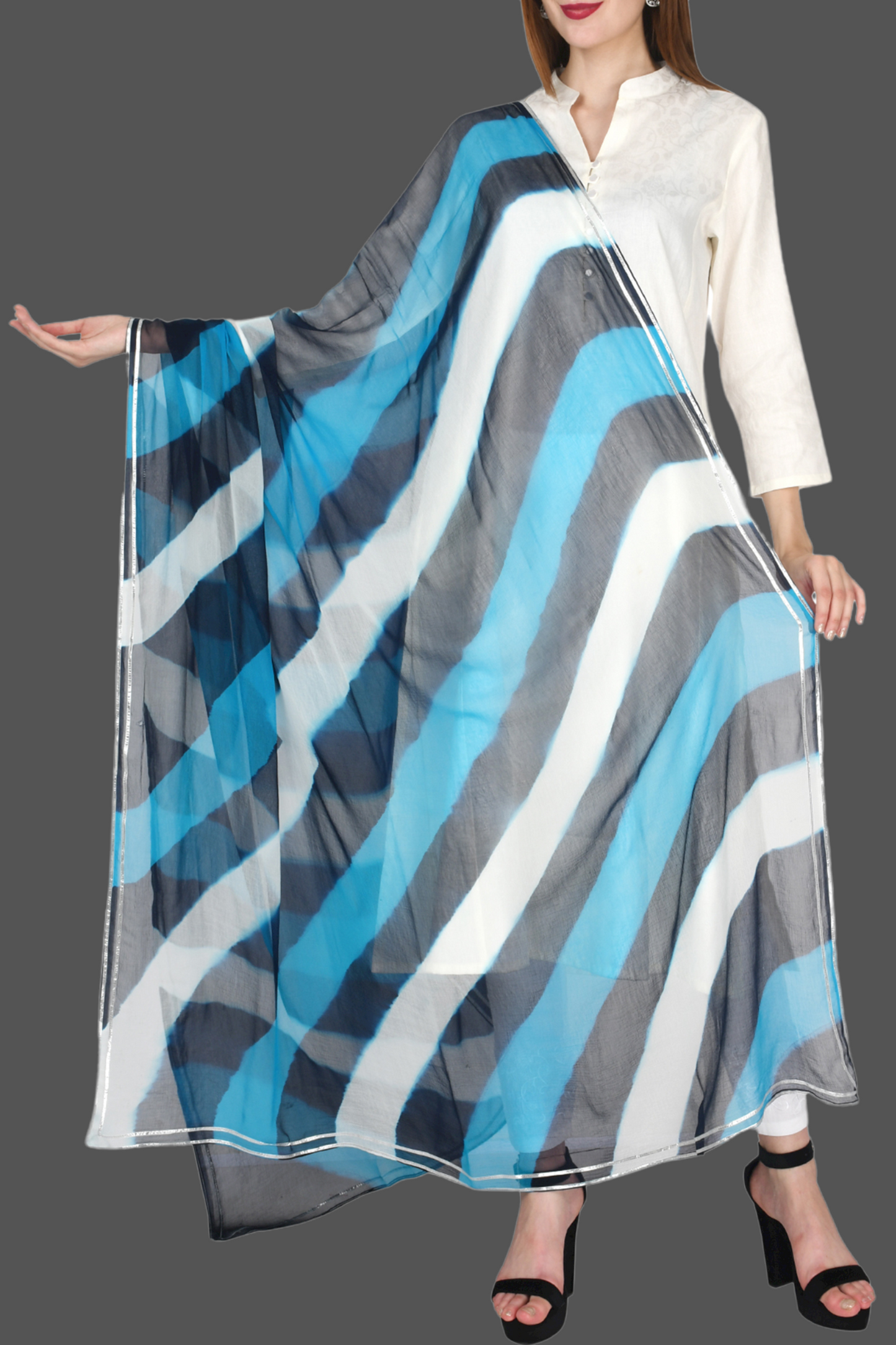 Chiffon Laharia Dupatta