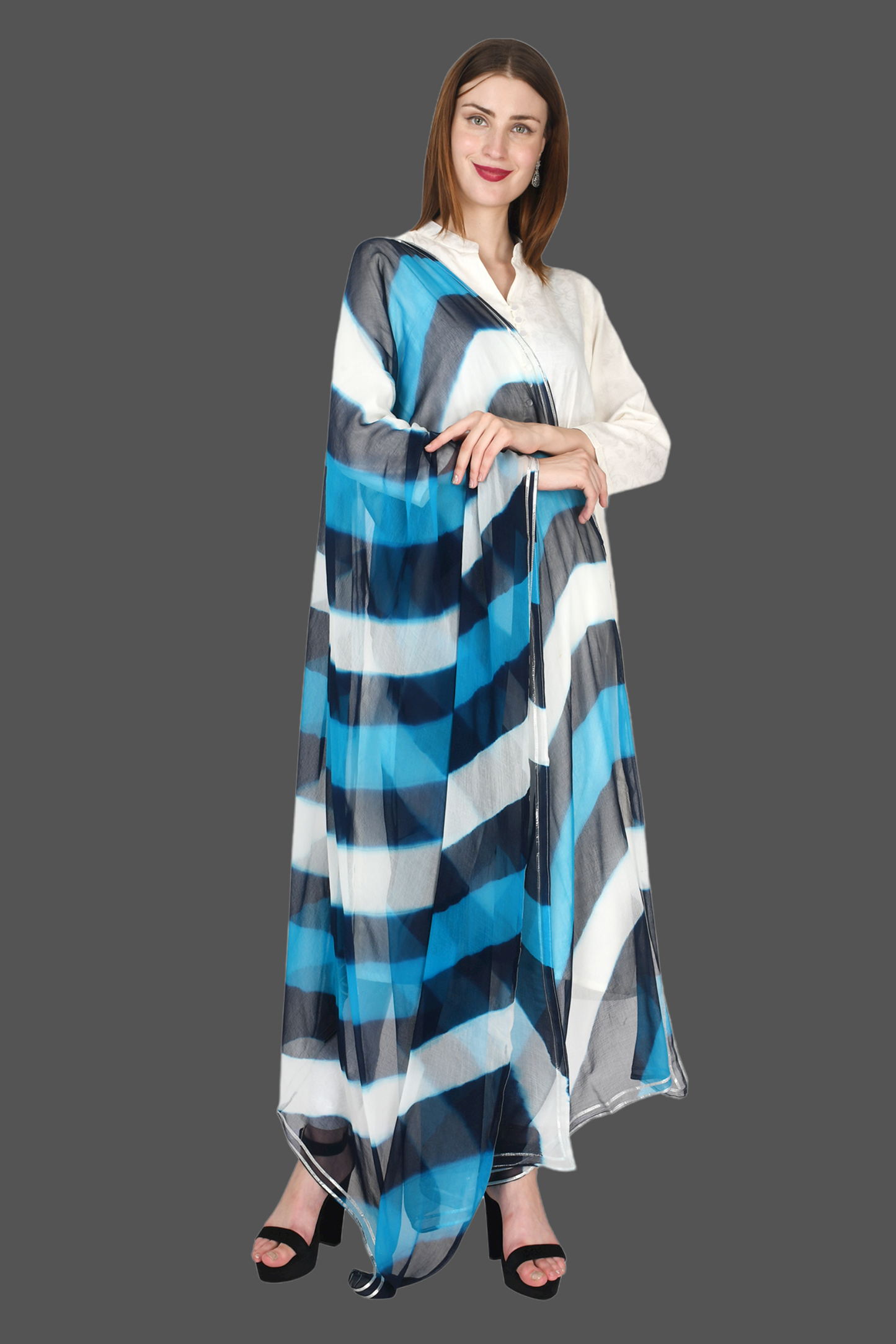 Chiffon Laharia Dupatta