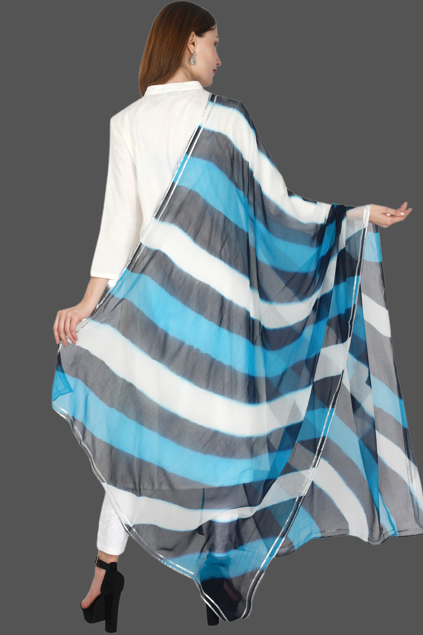 Chiffon Laharia Dupatta