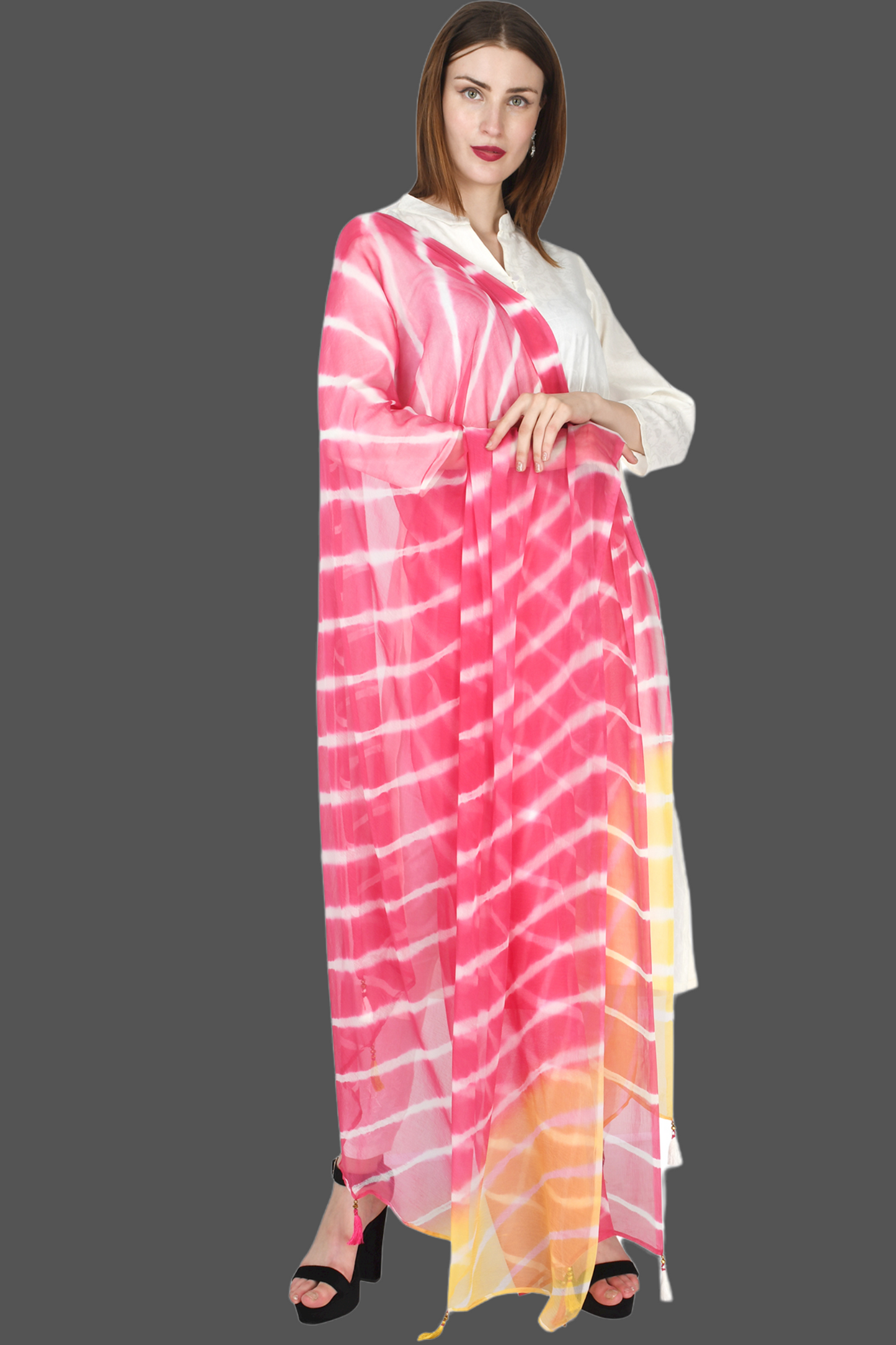 Chiffon Laharia Dupatta