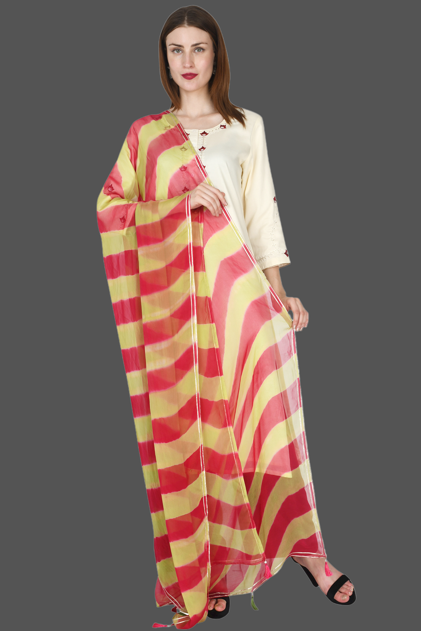 Chiffon Laharia Dupatta
