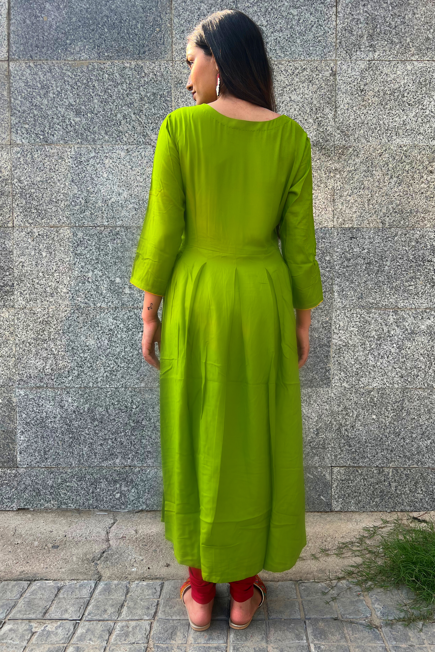 GREEN TASSEL KURTA