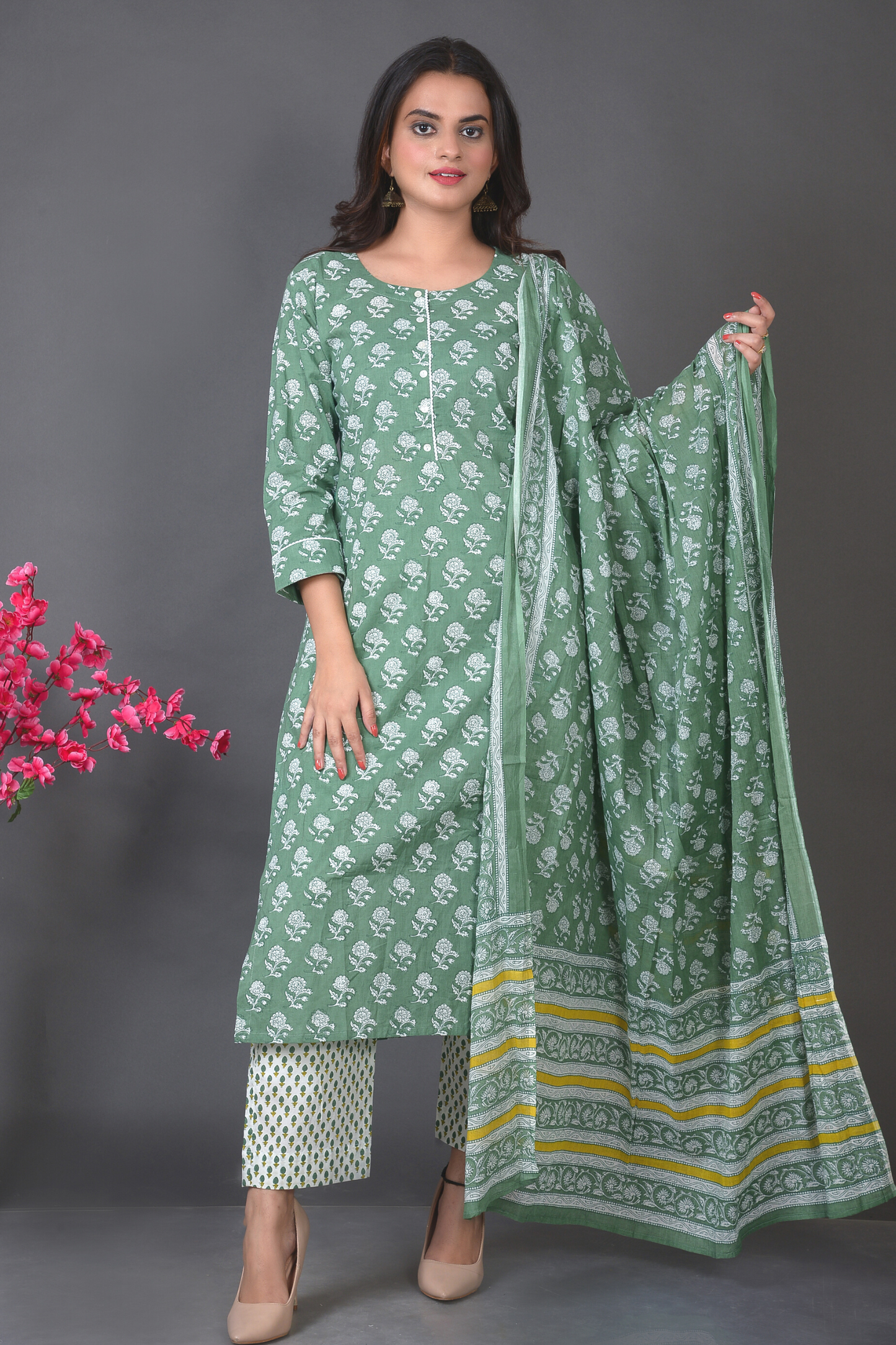 Block Printed Kurta Set