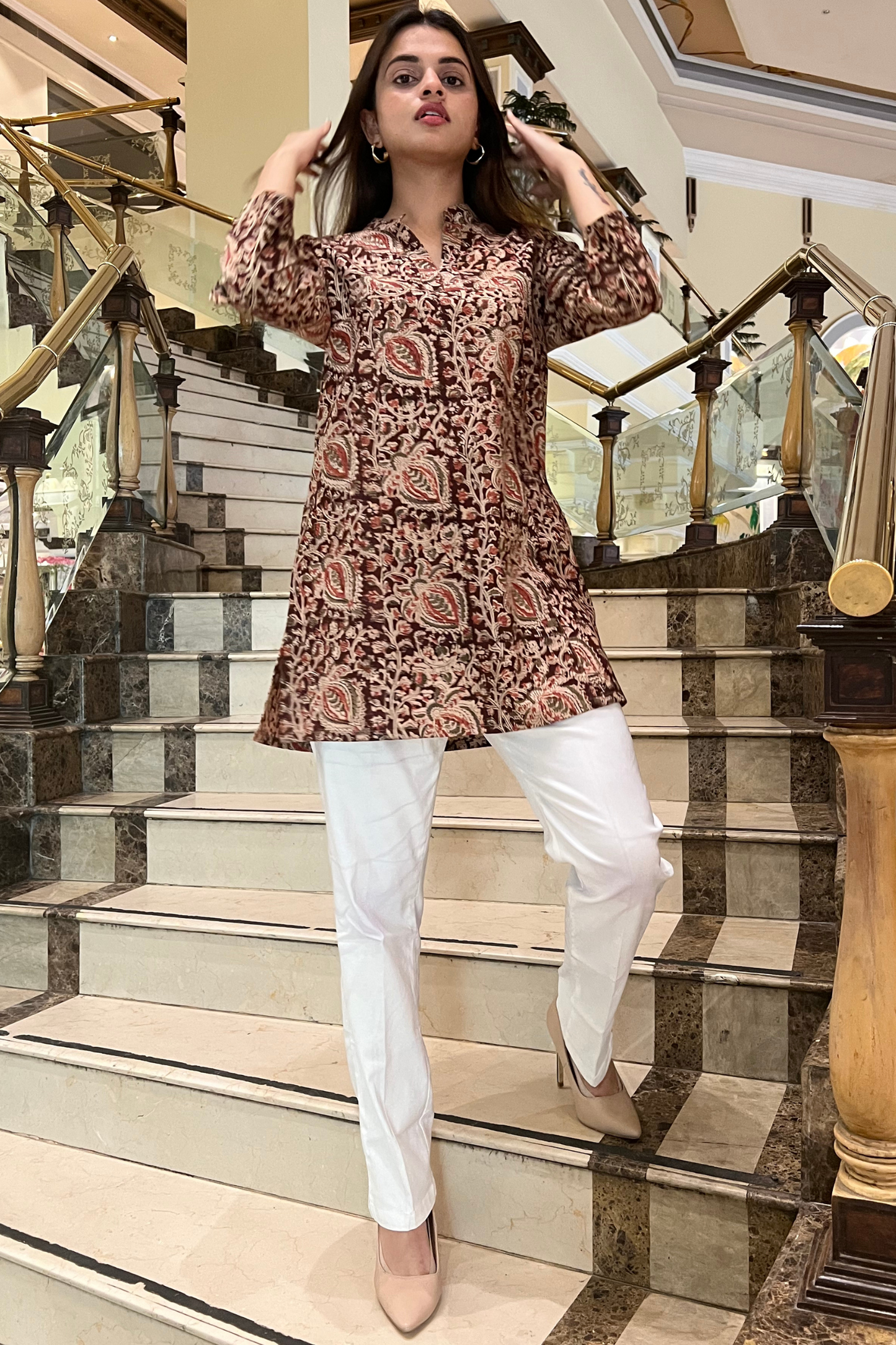 KALAMKARI SHORT KURTI