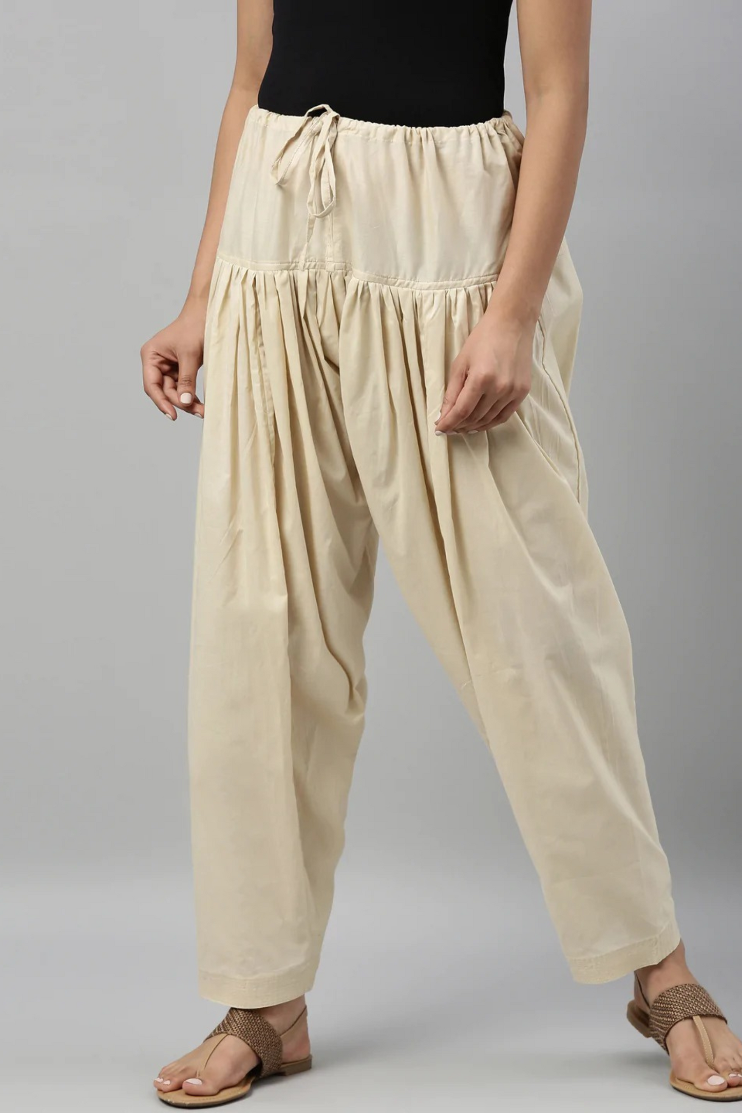 Light Beige Cotton Salwar