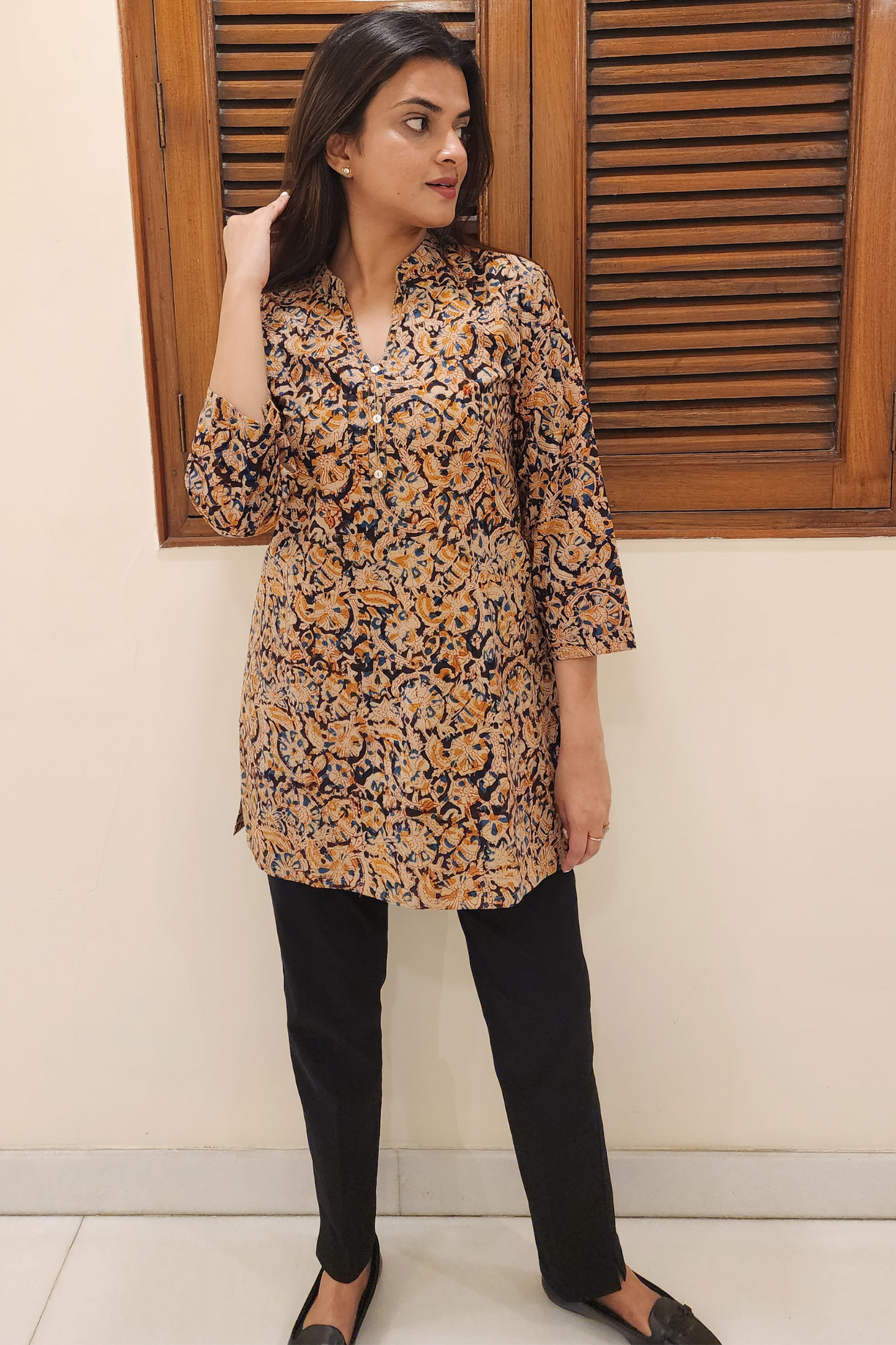 KALAMKARI SHORT KURTI