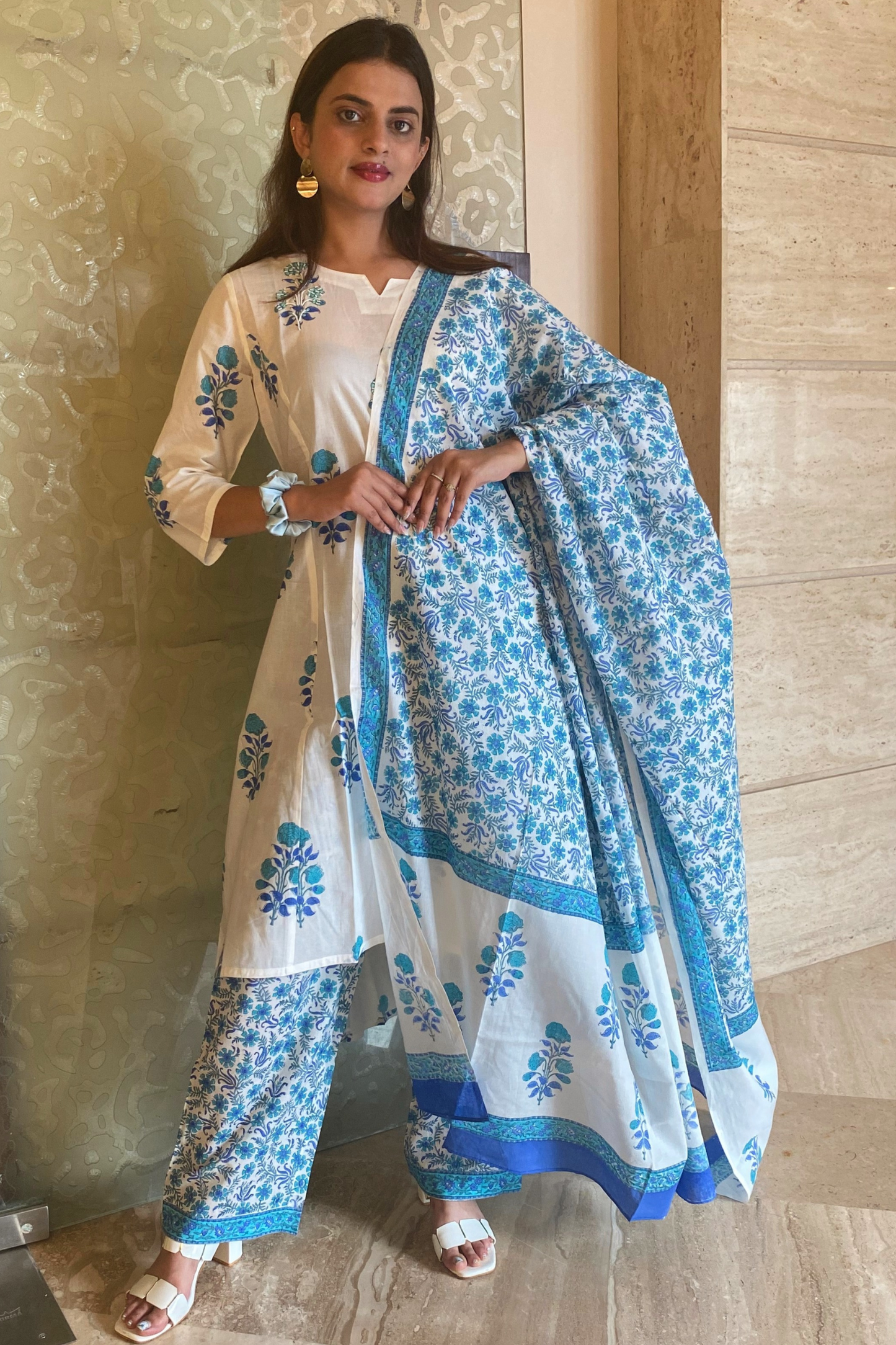 Block Printed Kurta Set