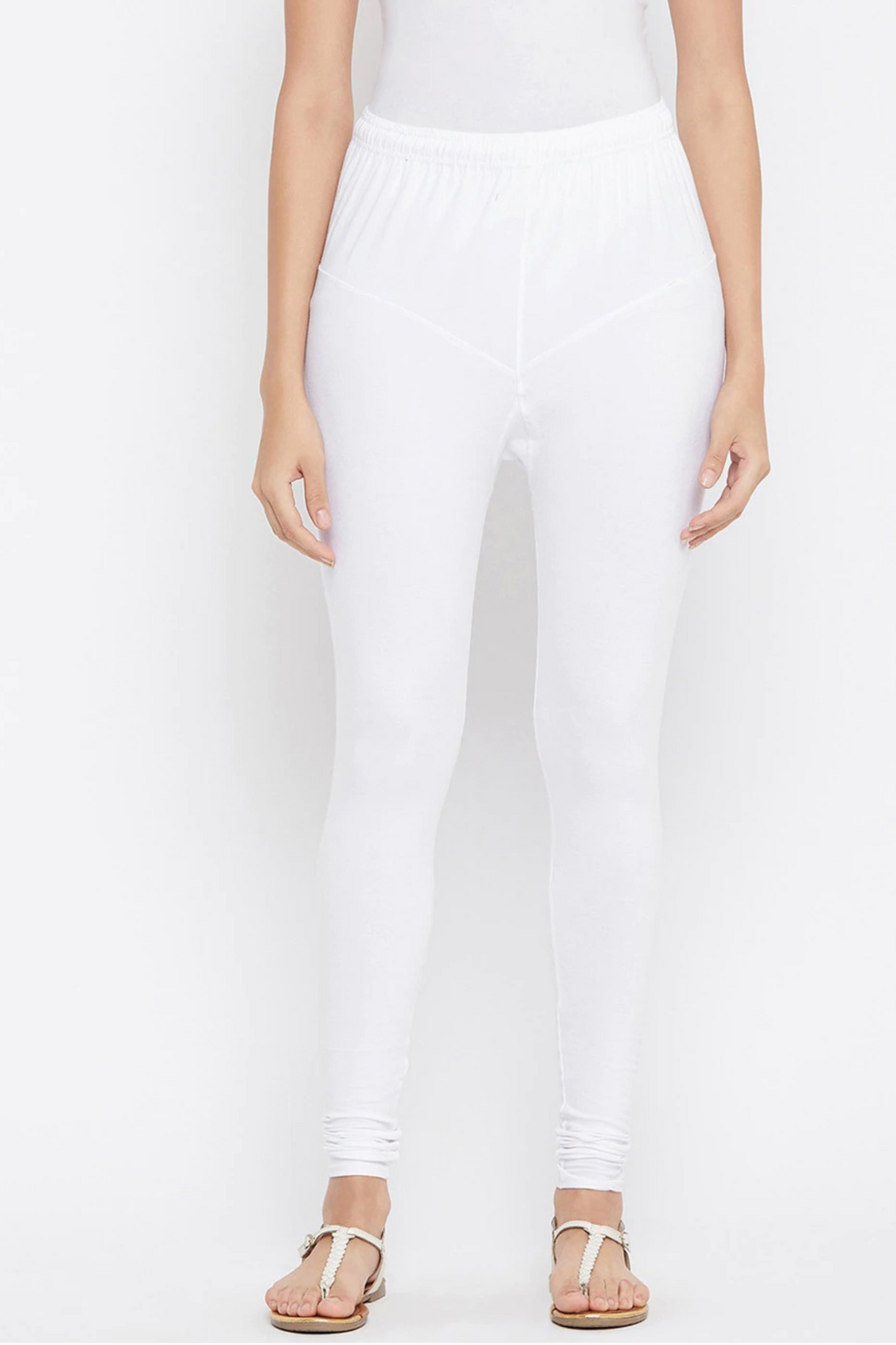 White Ankle Length Leggings