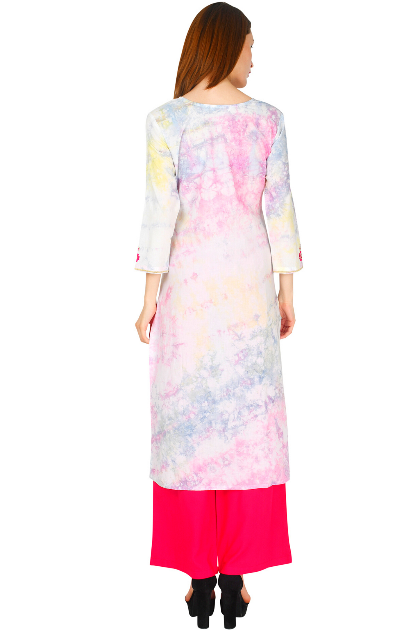 Pink Tie & Dye Kurta