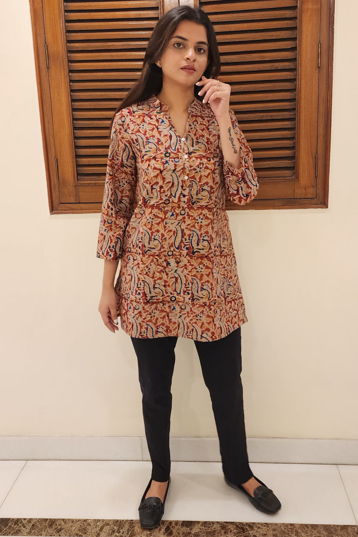 KALAMKARI SHORT KURTI