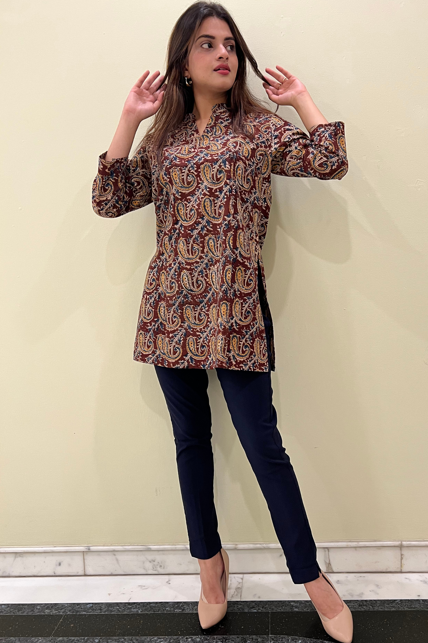 KALAMKARI SHORT KURTI