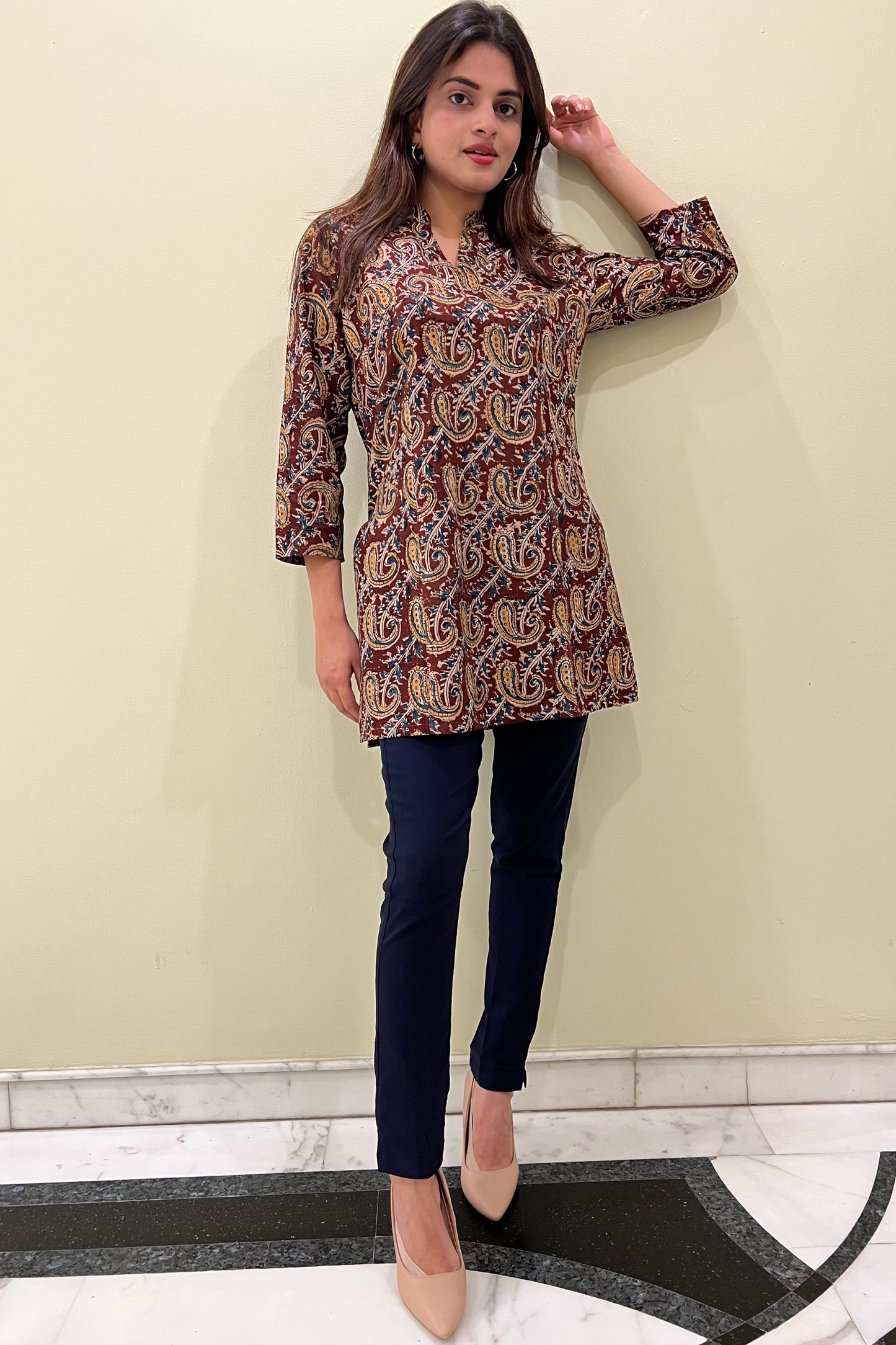 KALAMKARI SHORT KURTI