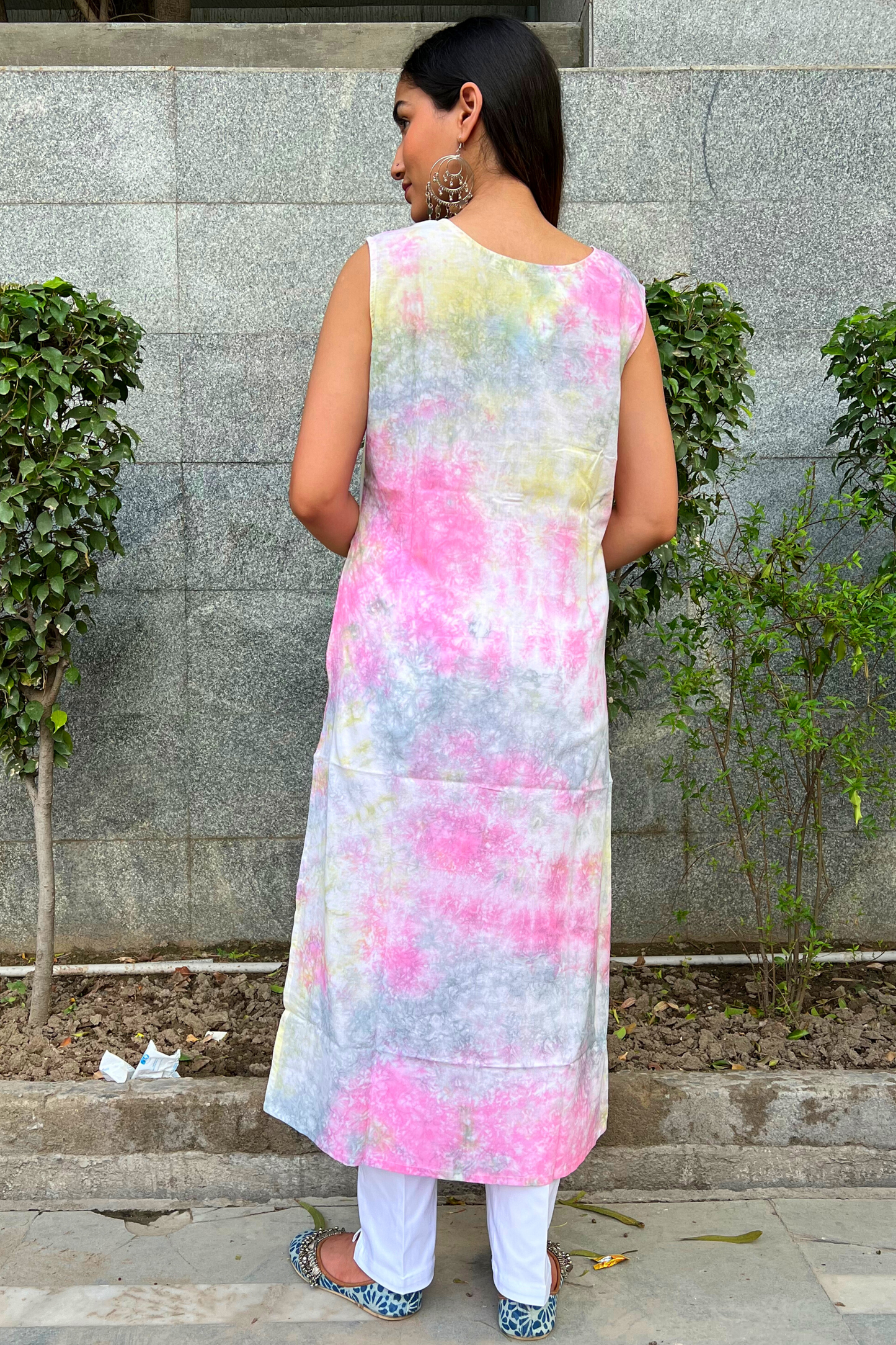 MULTI PRINT TIE DYE KURTA
