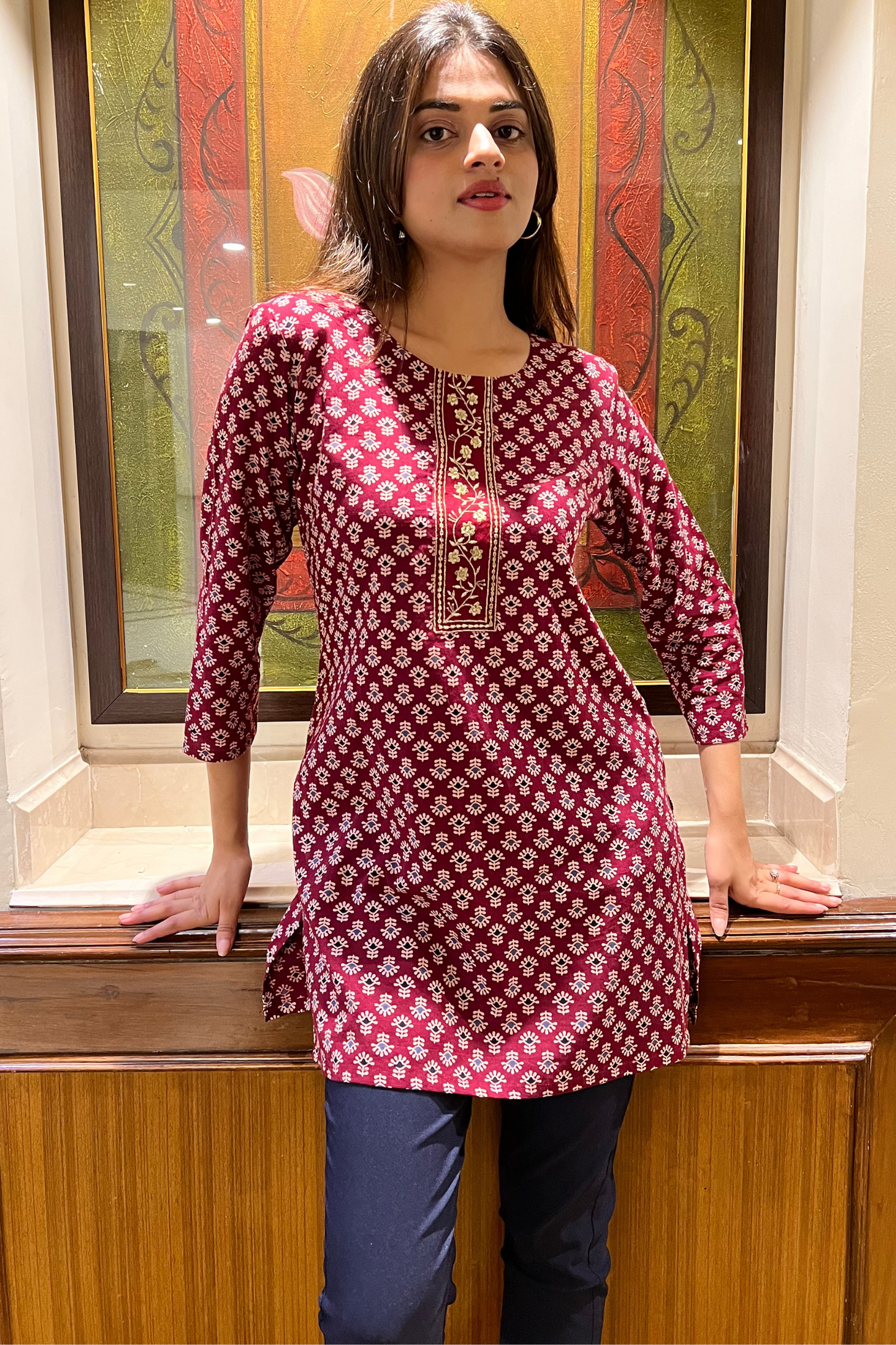 AJRAK PRINT KURTI