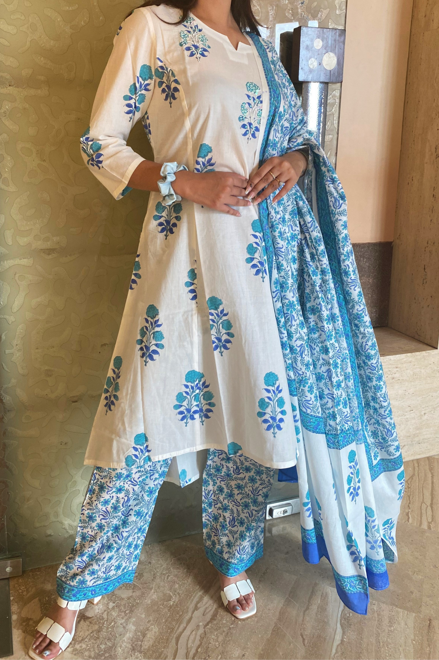 Block Printed Kurta Set