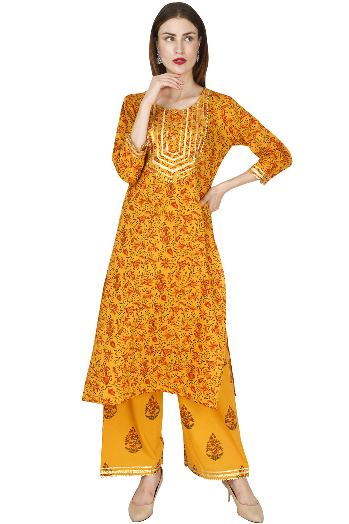 Block Print Kurta Set