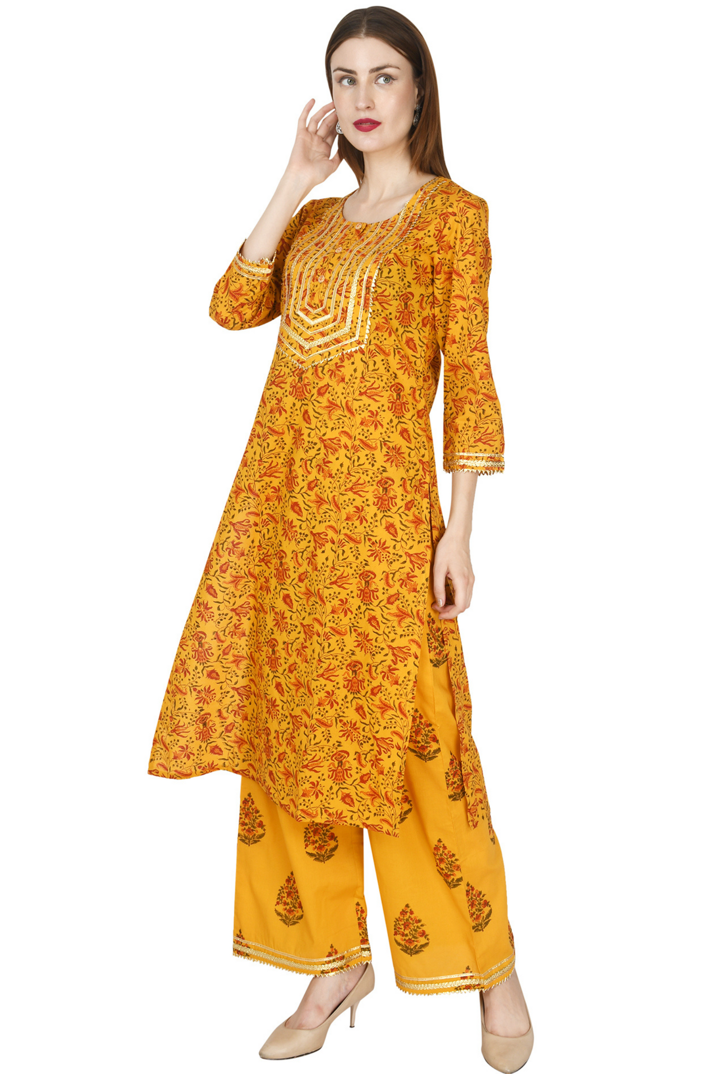 Block Print Kurta Set