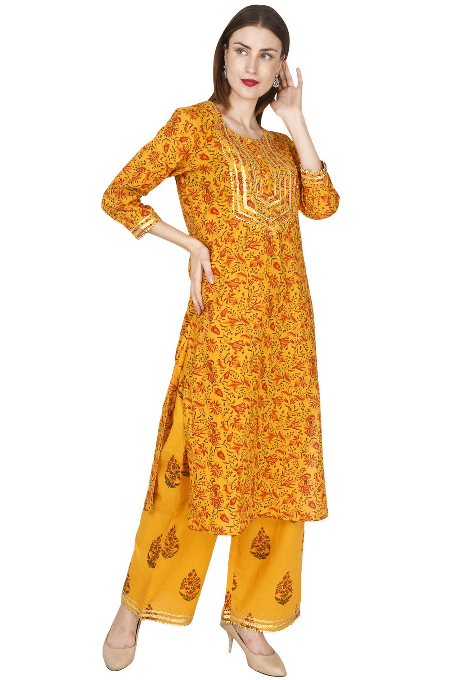 Block Print Kurta Set
