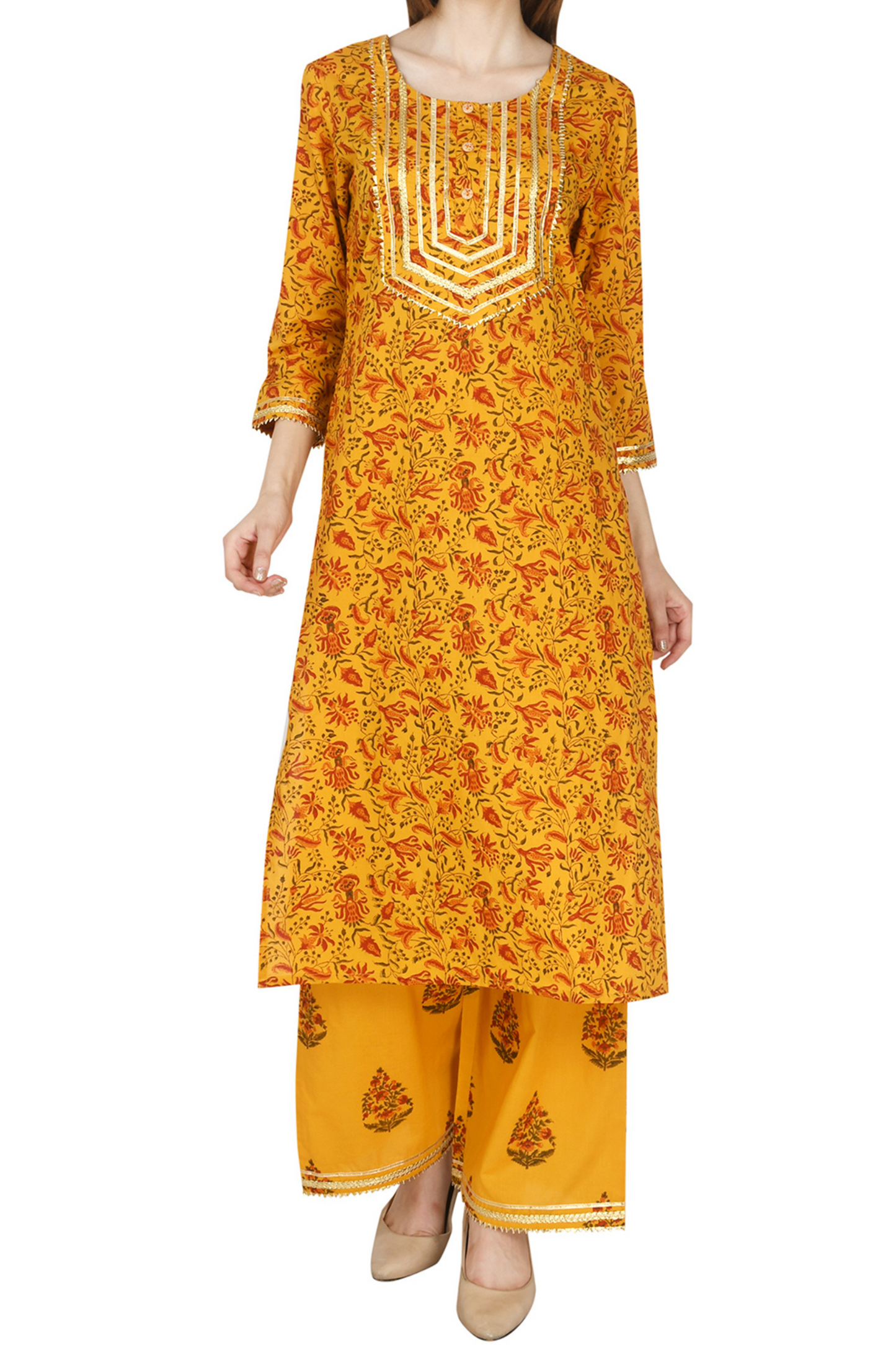 Block Print Kurta Set