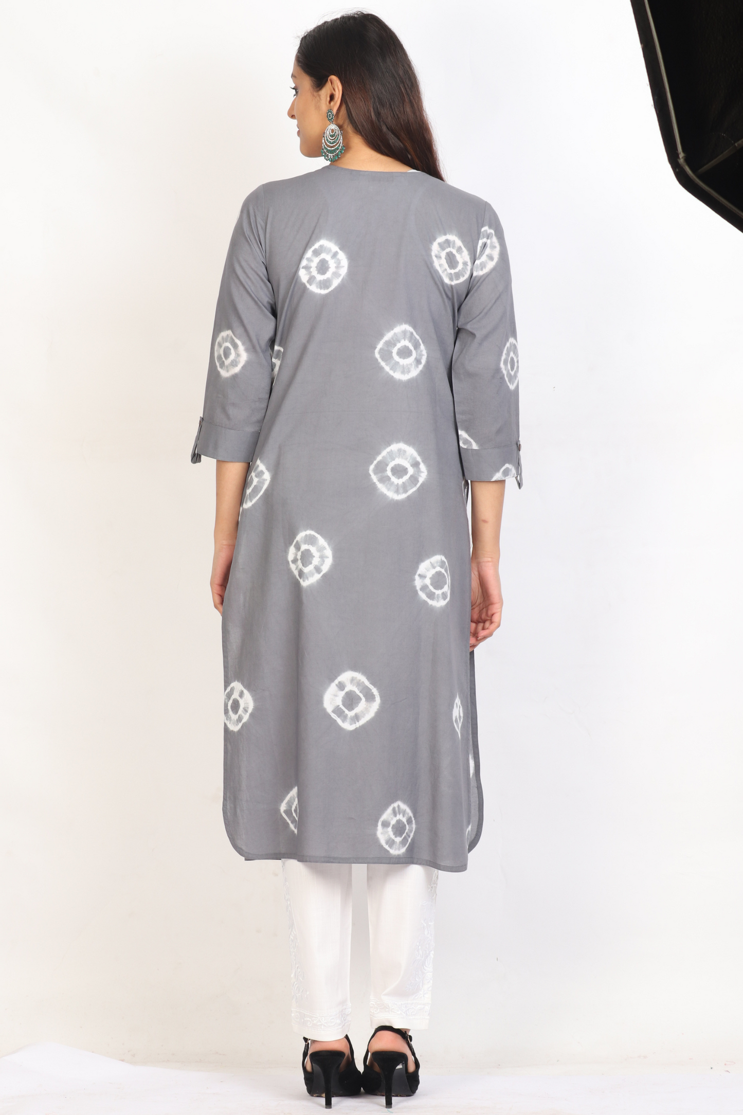 GREY TIE DYE KURTA