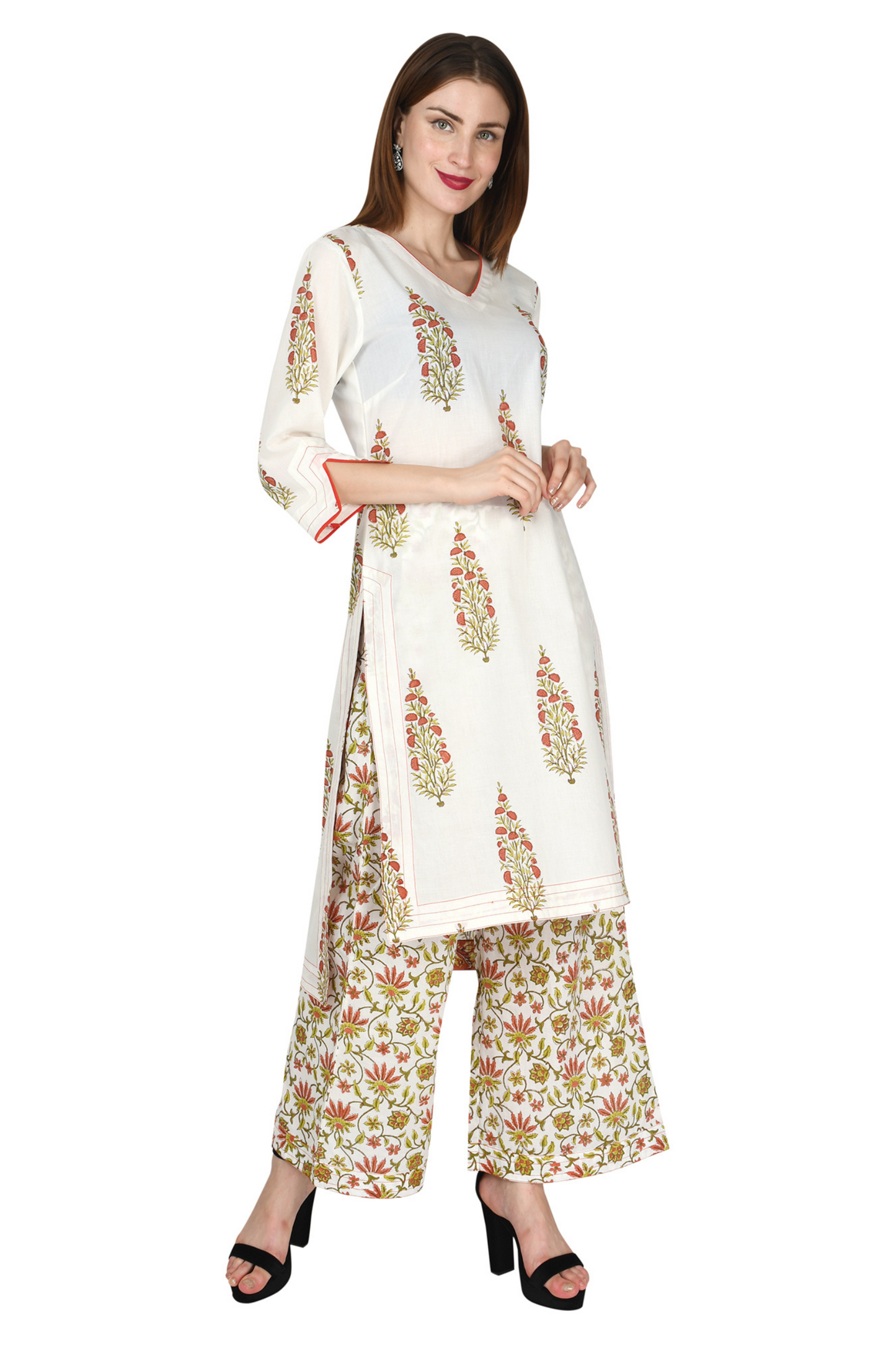 Block Print Kurta Set