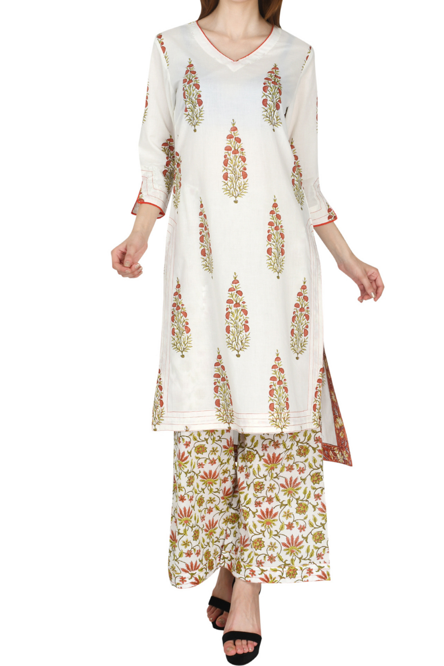 Block Print Kurta Set