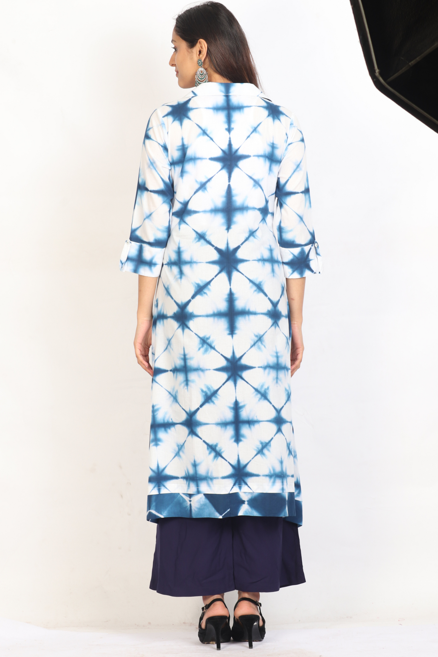 INDIGO TIE & DYE KURTA