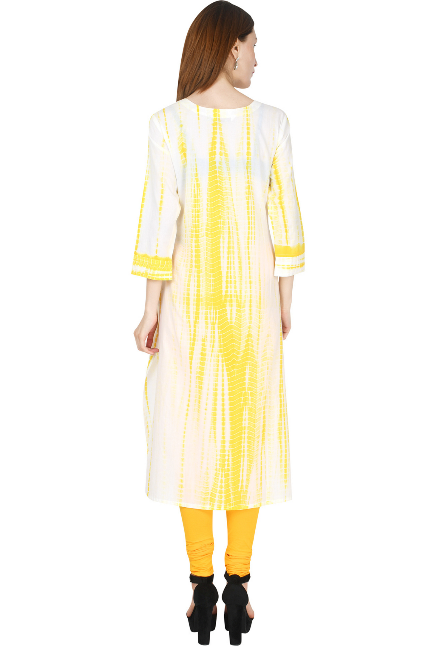 YELLOW TIE & DYE KURTA