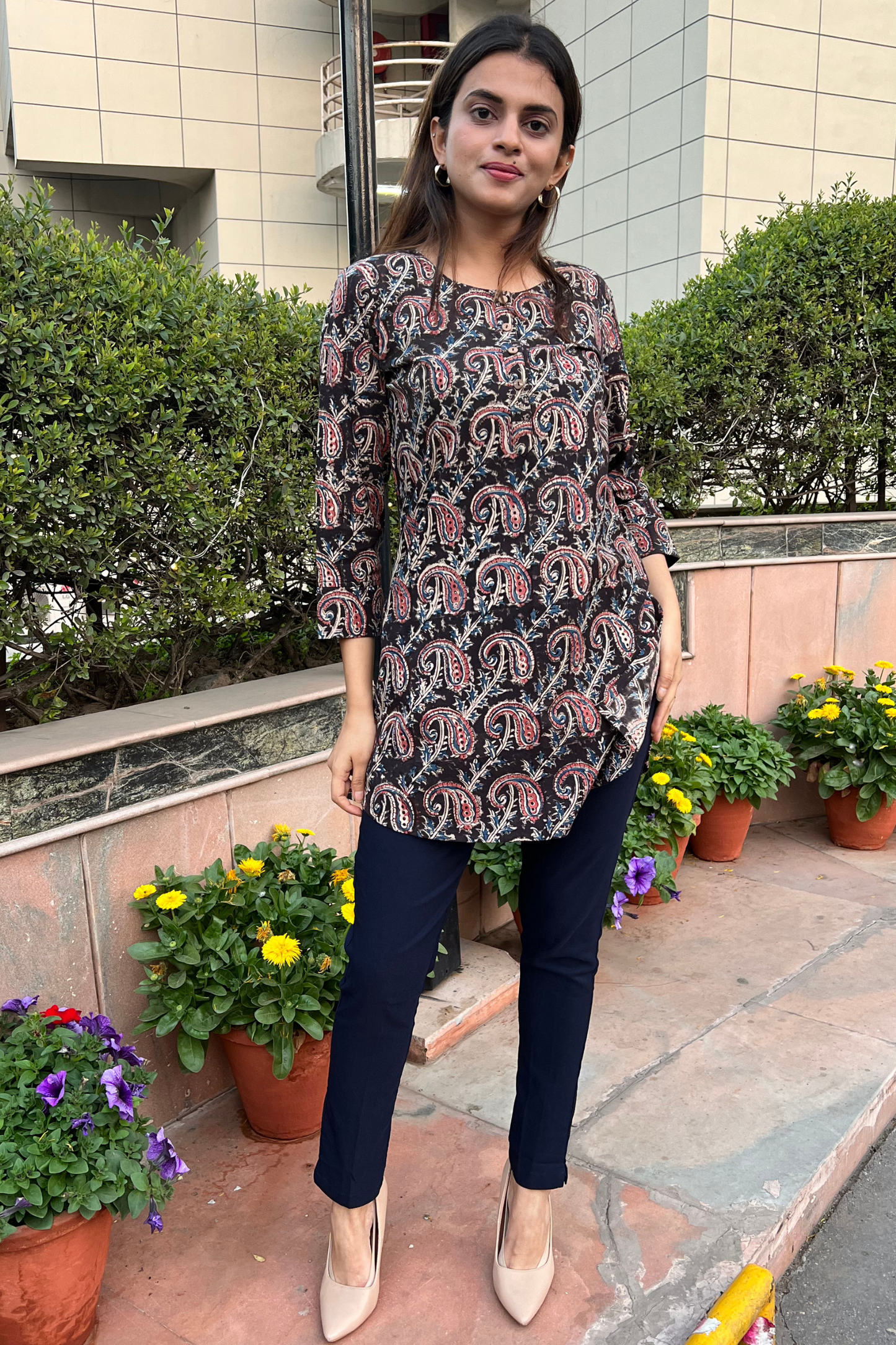 KALAMKARI SHORT KURTI