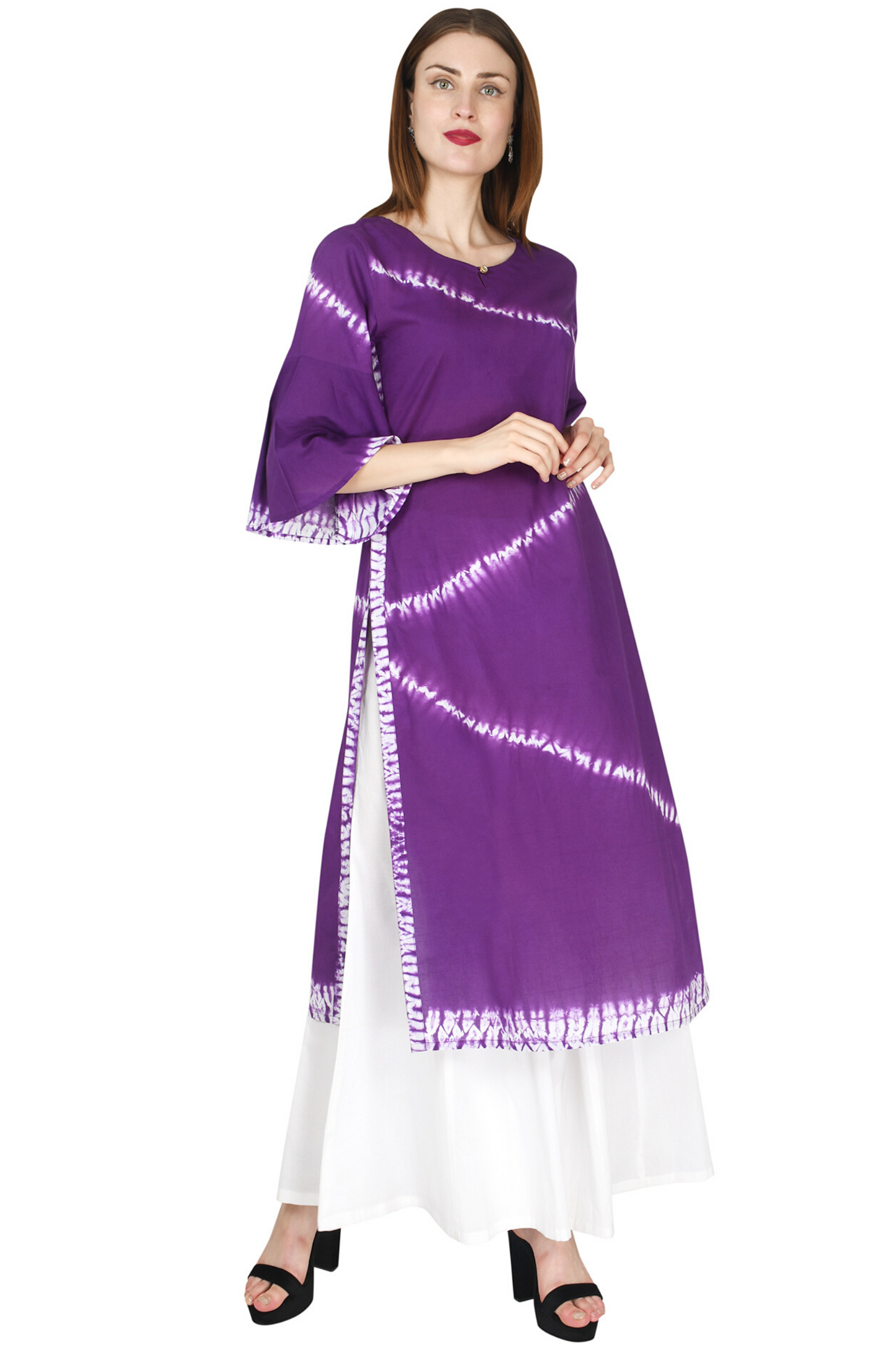 Purple Shibori Kurta
