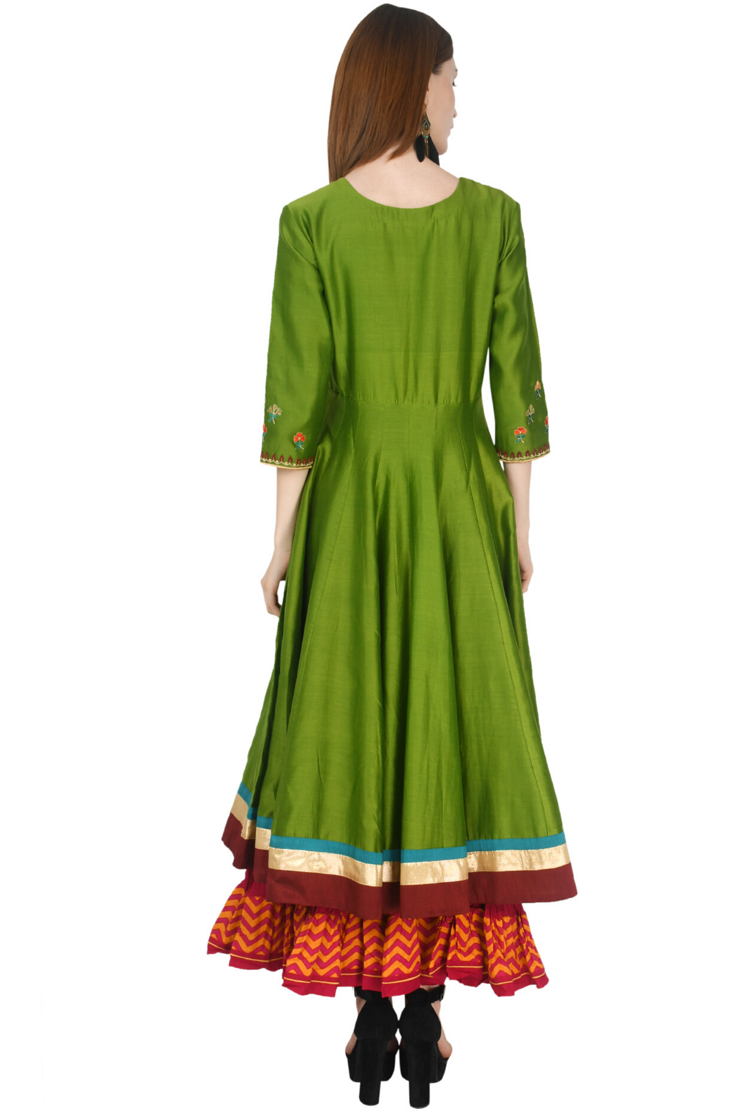 Chanderi Kalidar Kurta