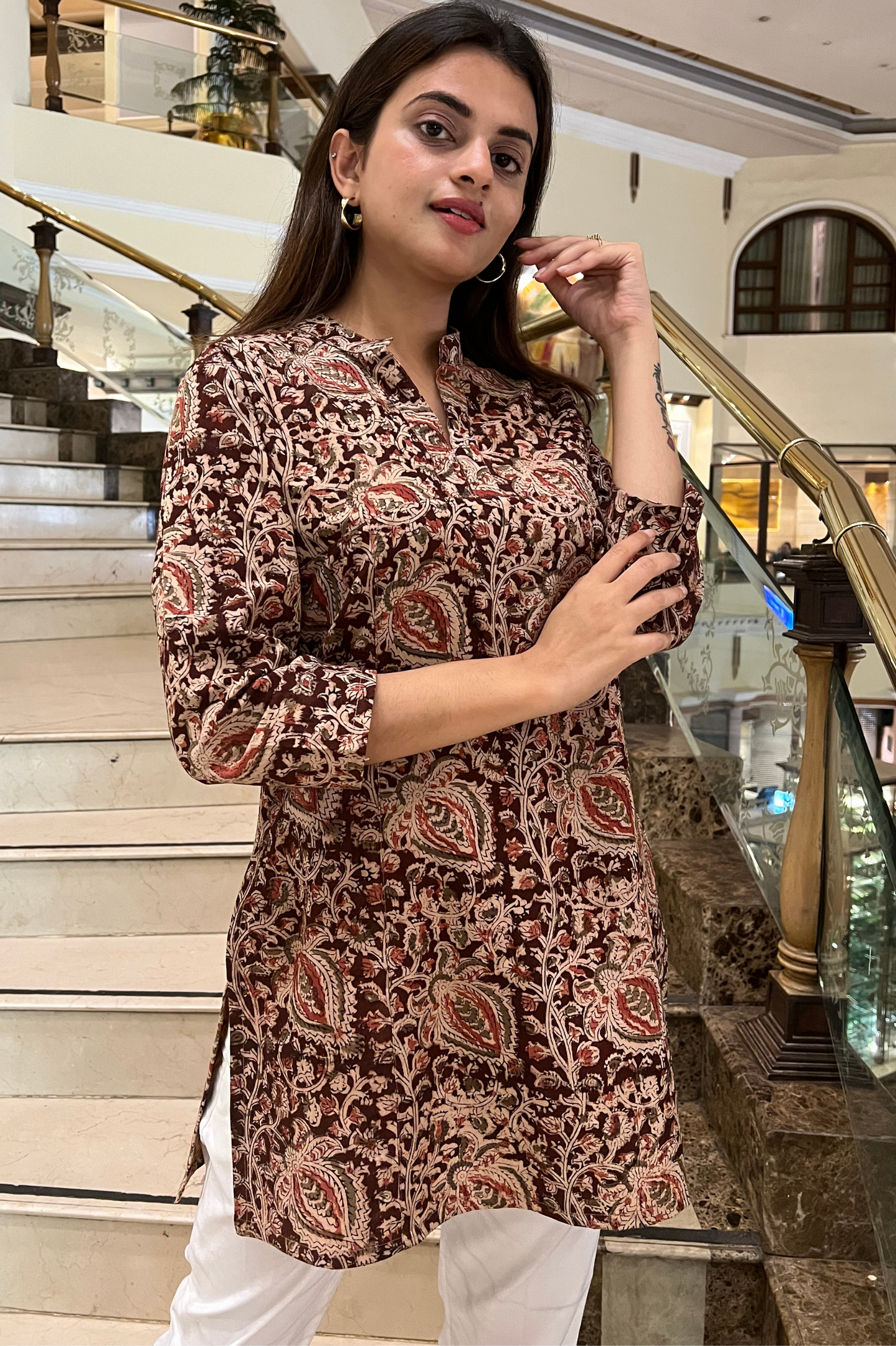 KALAMKARI SHORT KURTI
