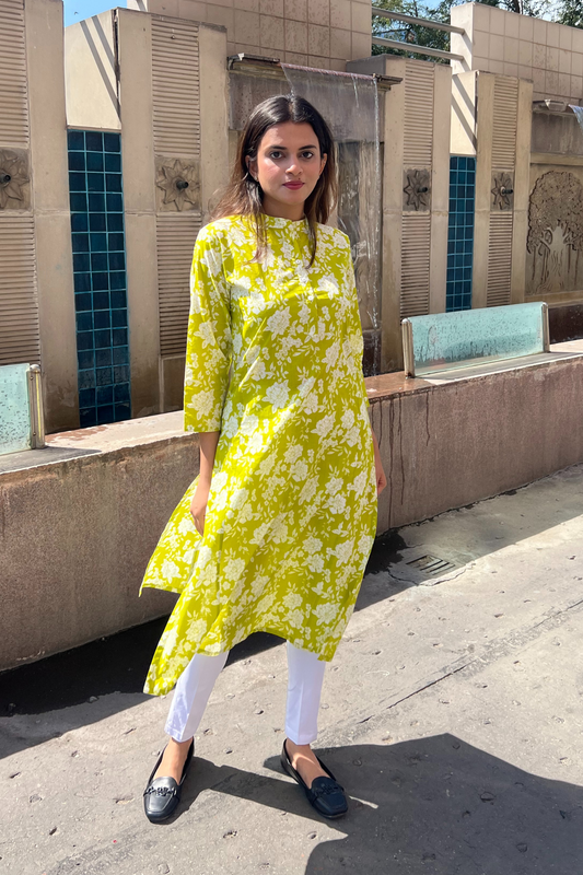Floral Print Kurta