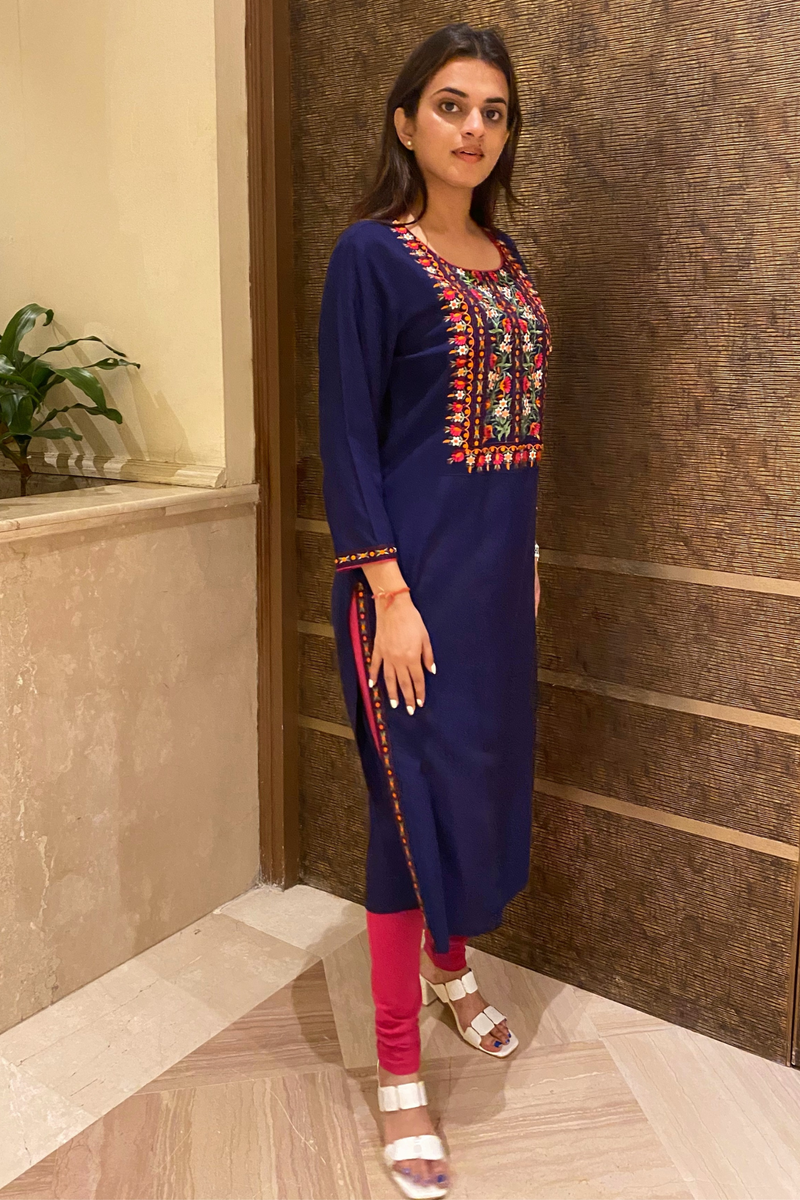 Resham Embroidery Kurta