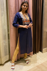 Blue Embroidery Kurta