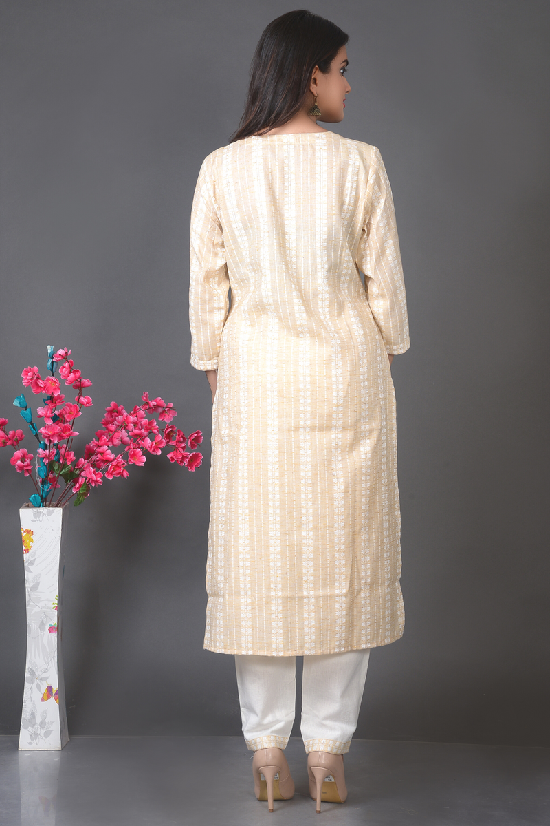 A-Line Ivory Kurta Set