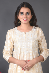 A-Line Ivory Kurta Set