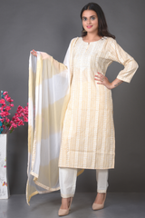 A-Line Ivory Kurta Set