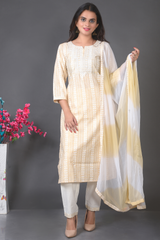 A-Line Ivory Kurta Set